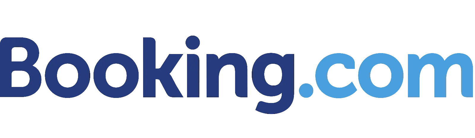 Booking.com Blue Wordmark on Black Background - Free PNG