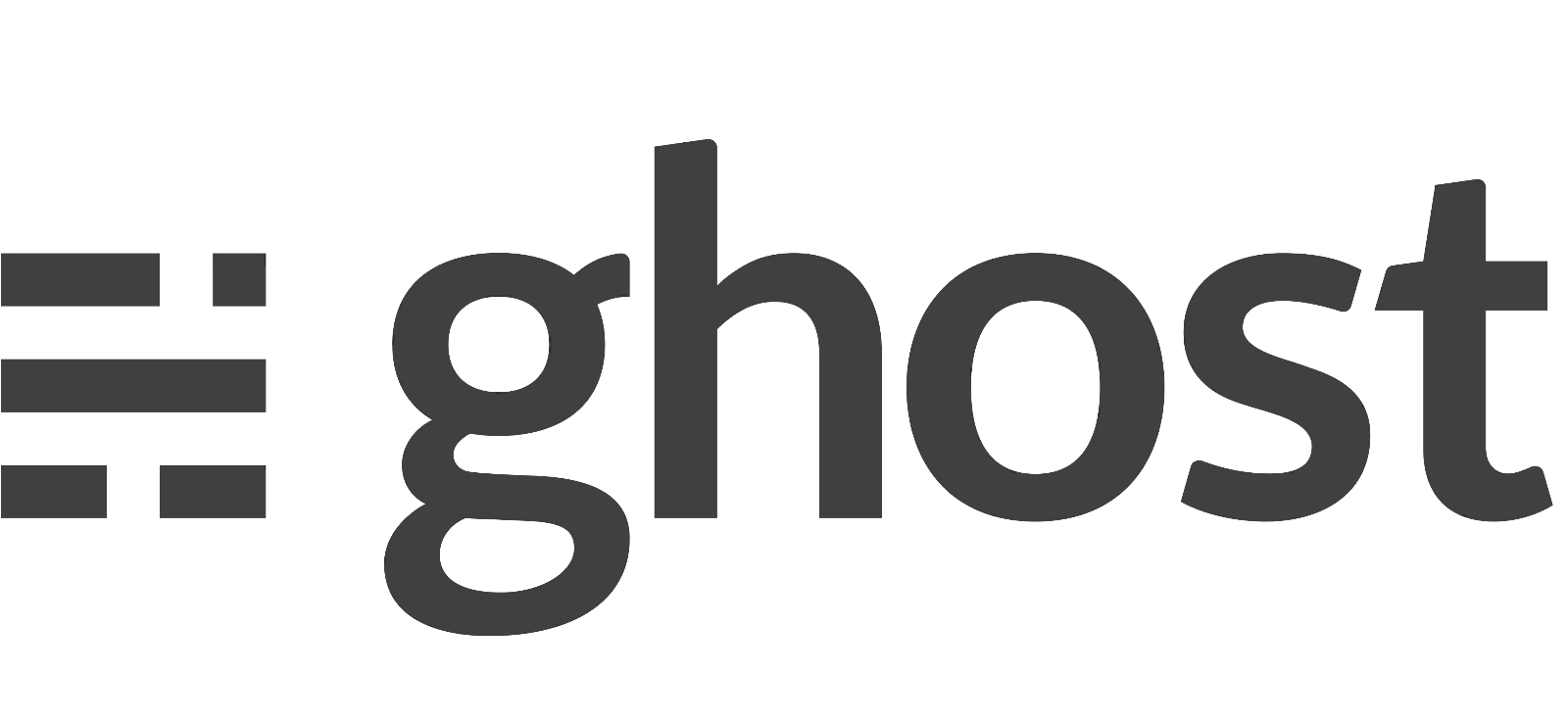 Ghost Wordmark in Dark Gray on Black | Free PNG