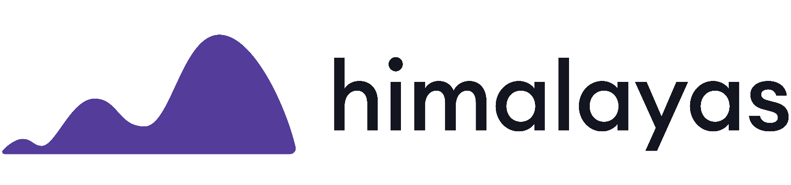 Himalayas Mountain Logo with Wordmark - Free PNG