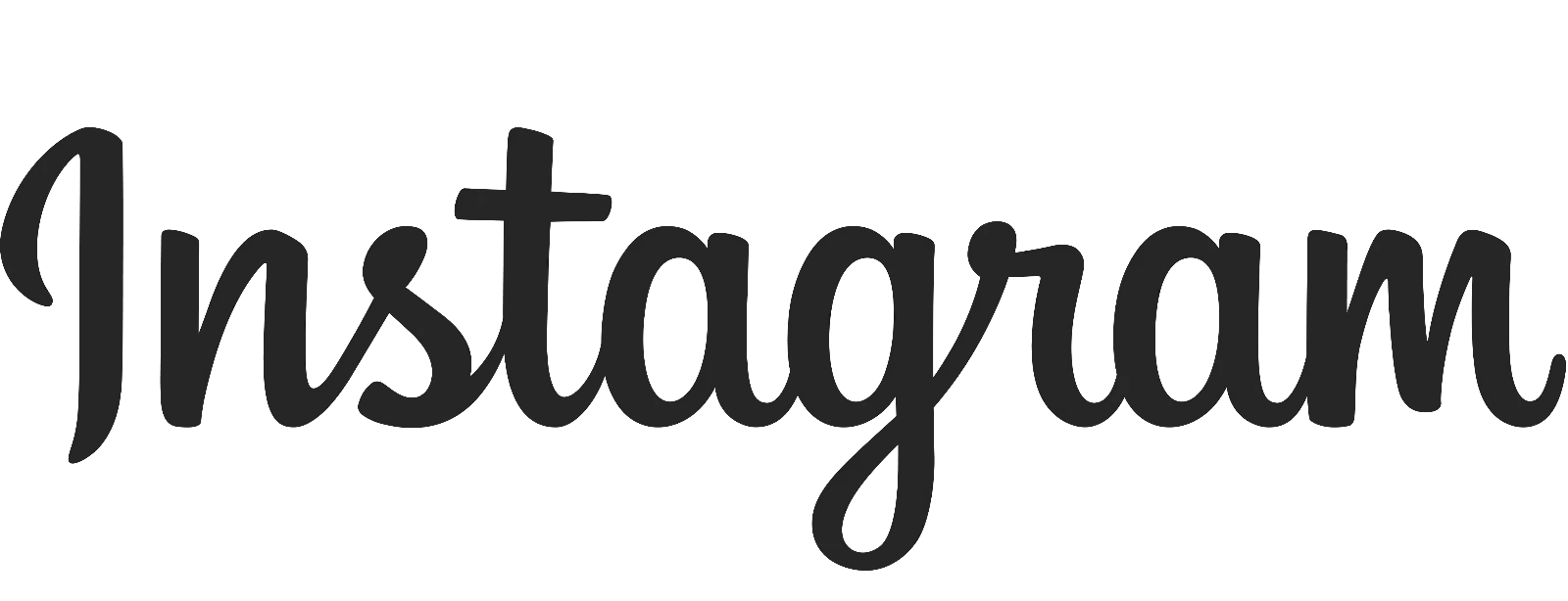 Instagram Script Wordmark in Dark Gray – Free PNG