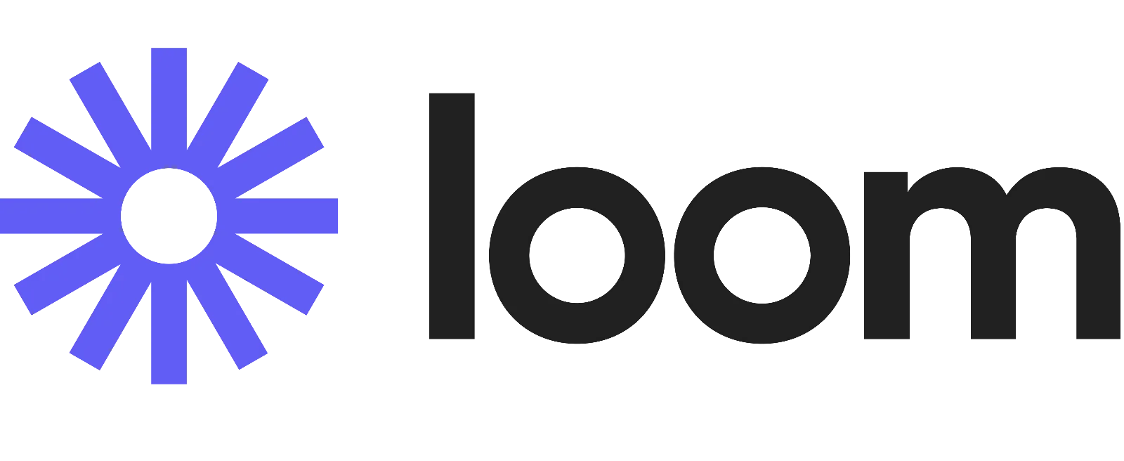 Loom Logo with Violet Sunburst Icon Free PNG