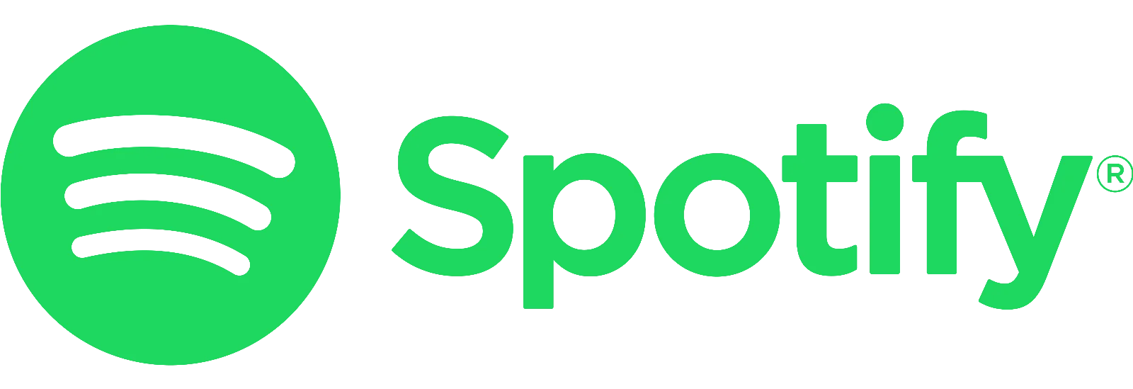 Spotify Green Logo and Wordmark Free PNG