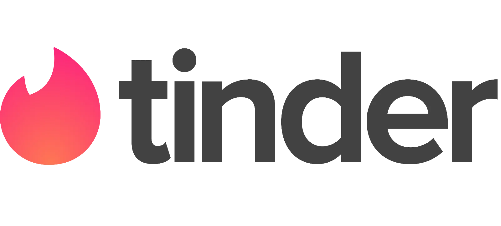 Tinder Flame Logo and Wordmark Free PNG