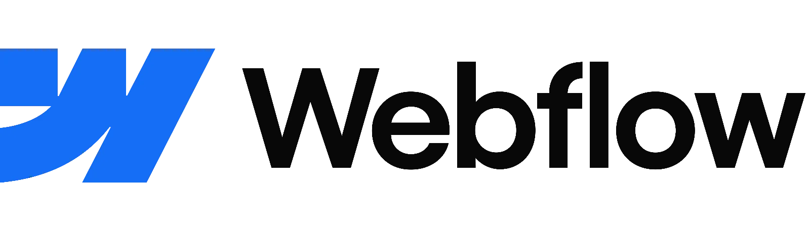 Webflow Blue Logo and Wordmark Free PNG