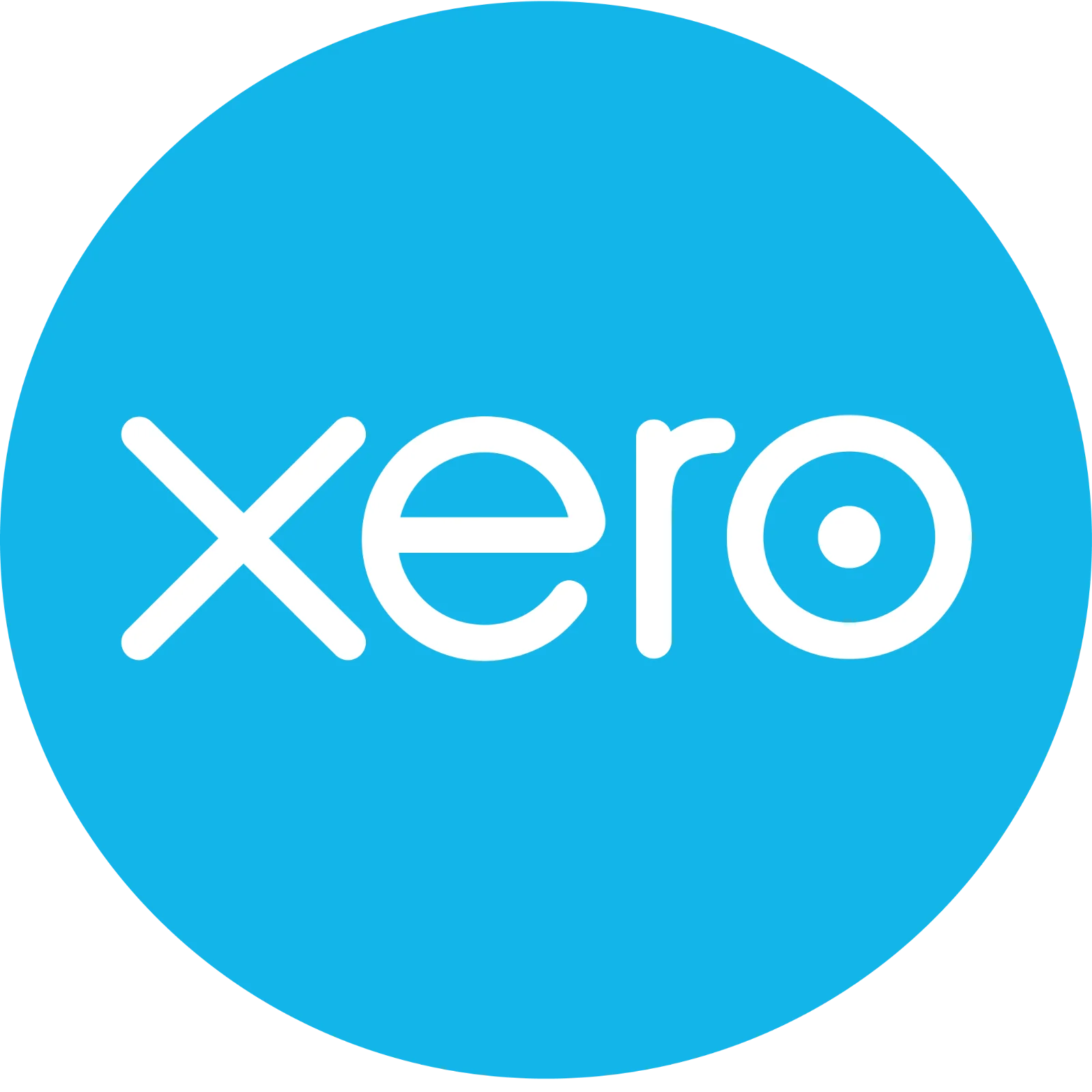 Xero Logo in a Blue Circle Free PNG
