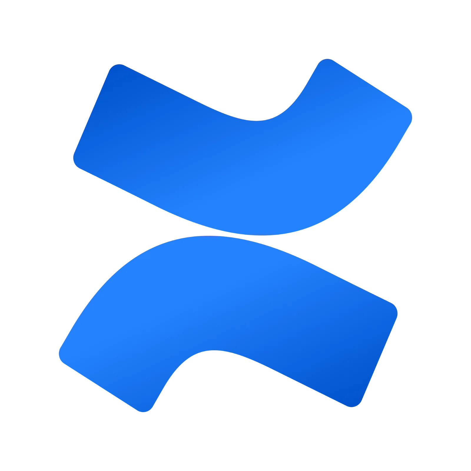 Abstract Blue Curved Symbol Free PNG