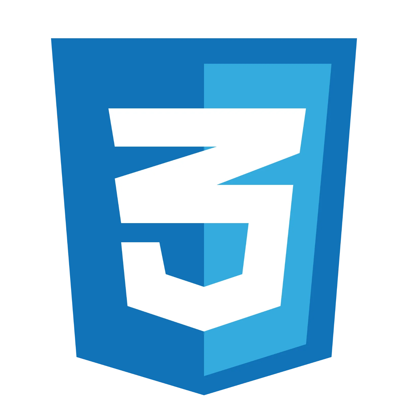 CSS3 Blue Shield Logo Free PNG