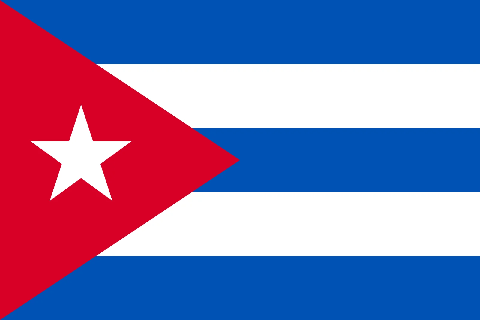 Cuban Flag with White Star Free PNG