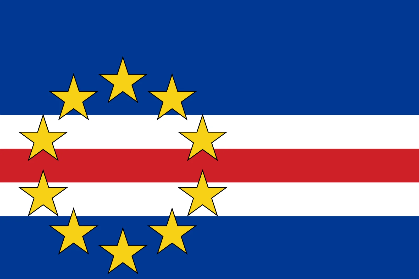 Blue, White and Red Striped Flag with Twelve Stars Free PNG