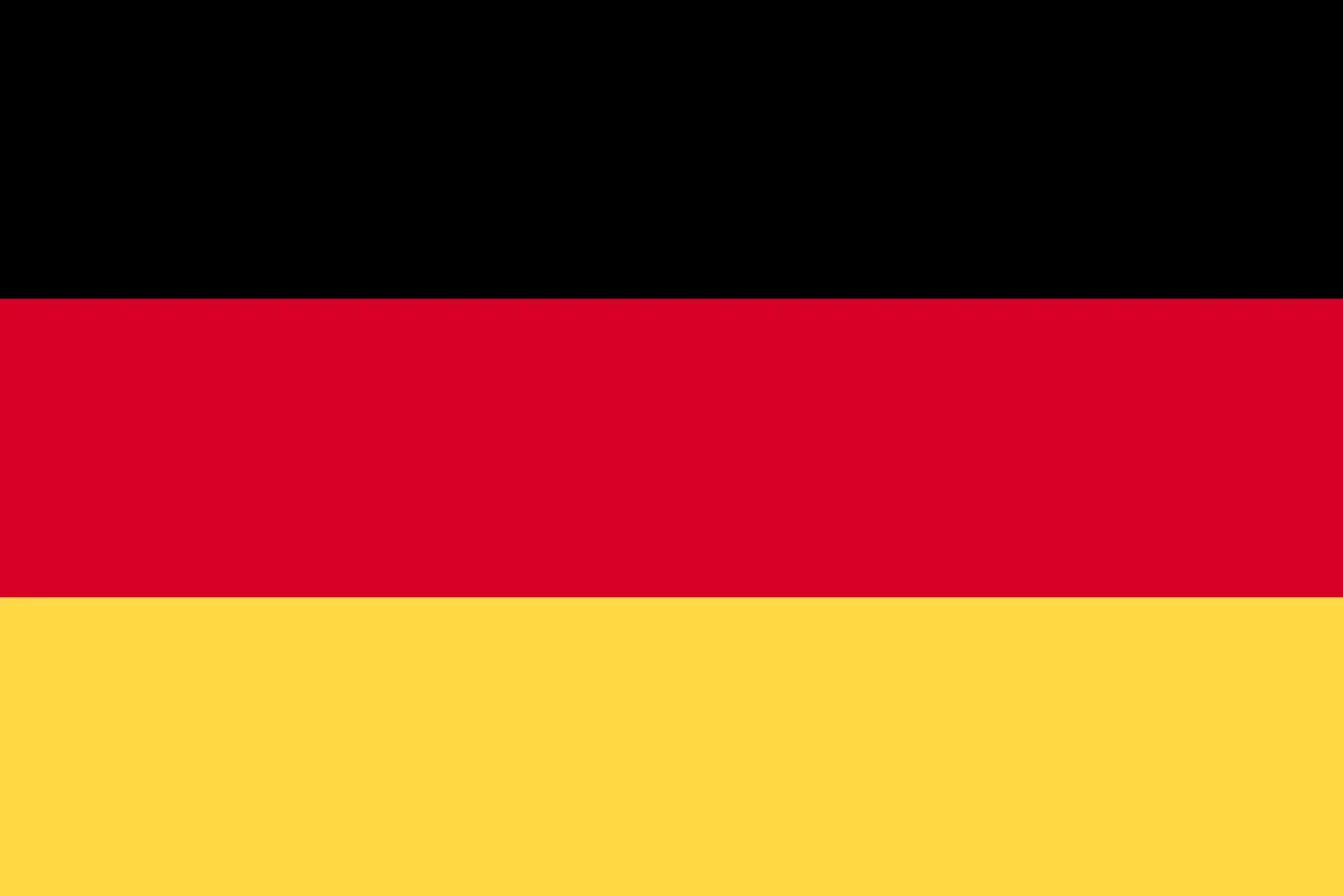 German Flag with Black, Red, and Gold Stripes Free PNG