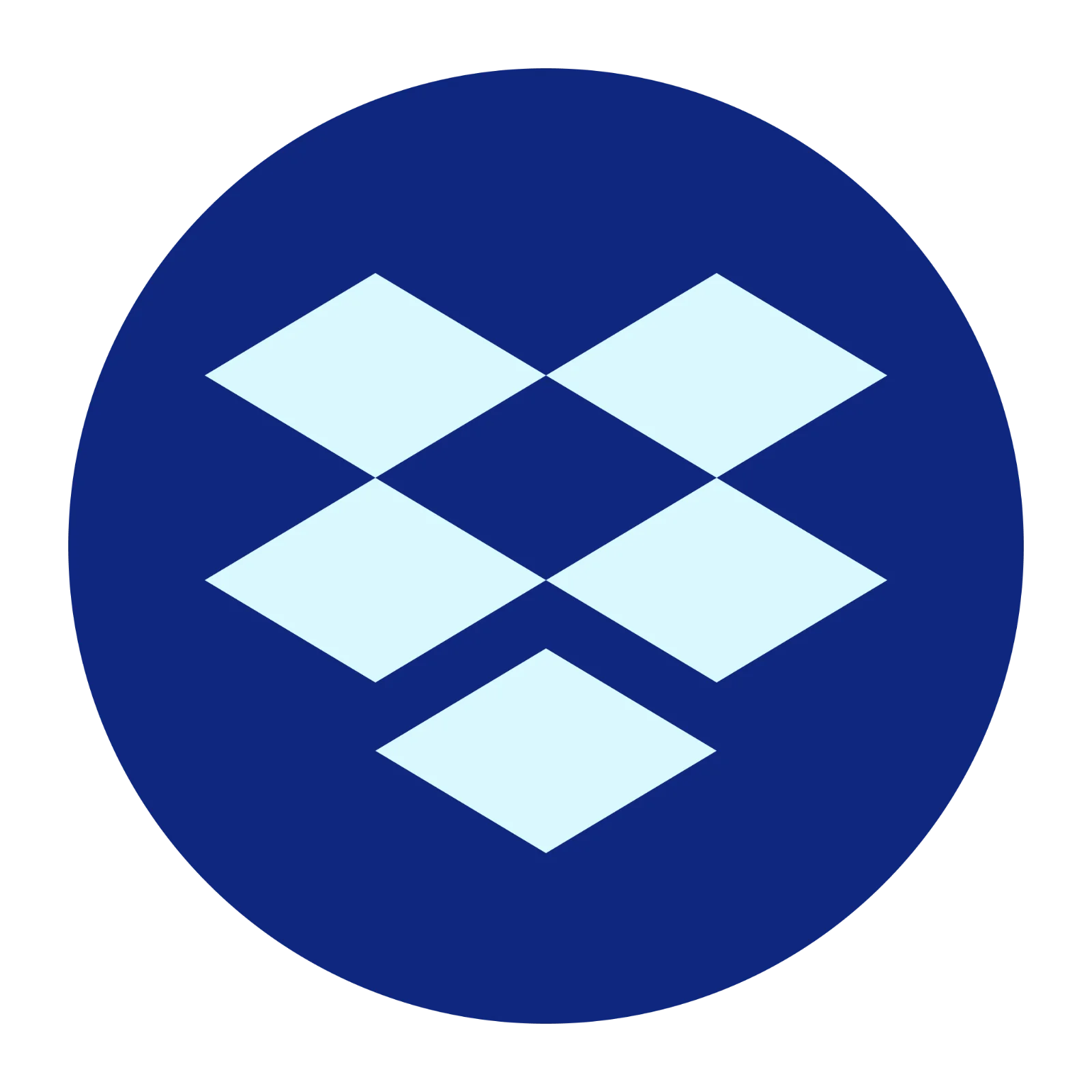 Dropbox Logo in Blue Circle Free PNG