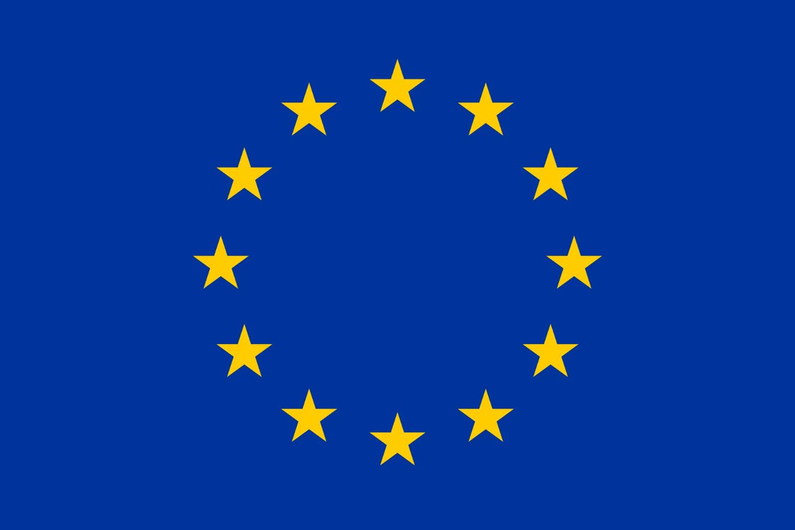 European Union Flag with Twelve Stars Free PNG