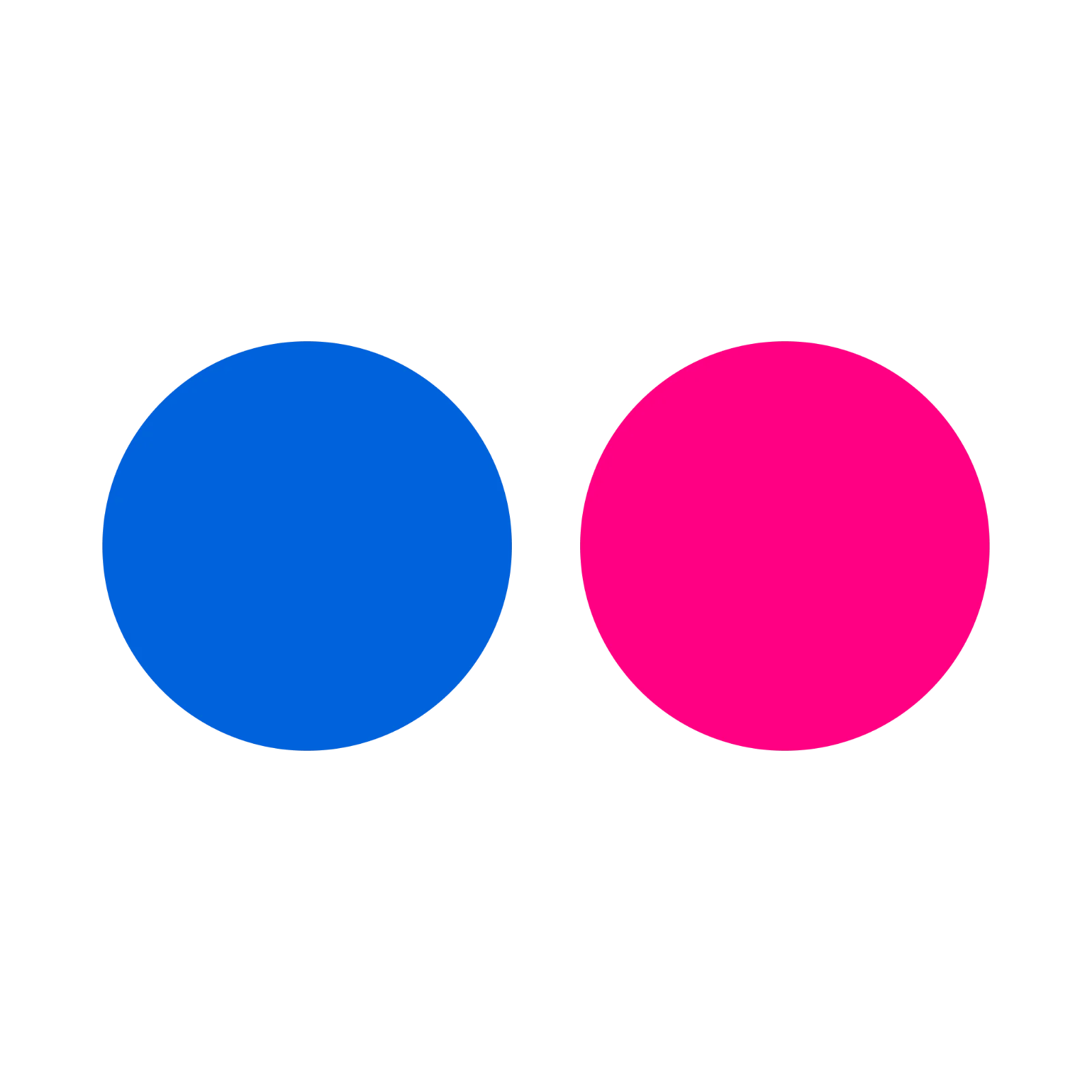Flickr Logo with Blue and Pink Dots Free PNG