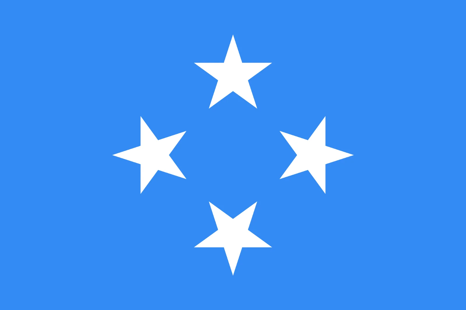 Four White Stars on Blue Flag Background Free PNG