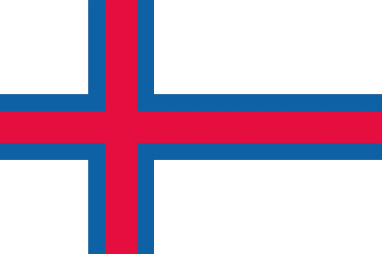 Red Nordic Cross with Blue Border Free PNG