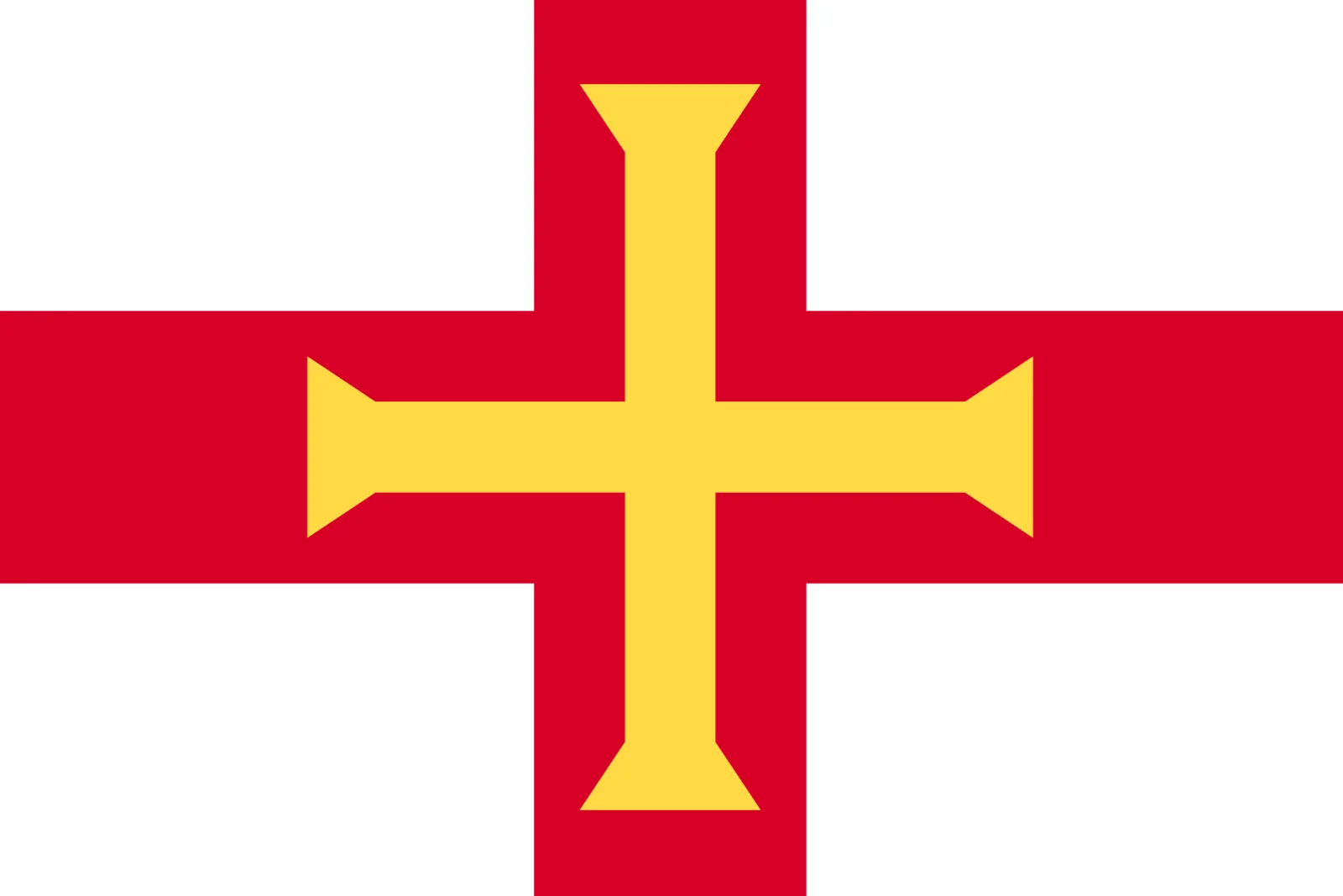 Guernsey Flag with Red and Gold Cross | Free PNG
