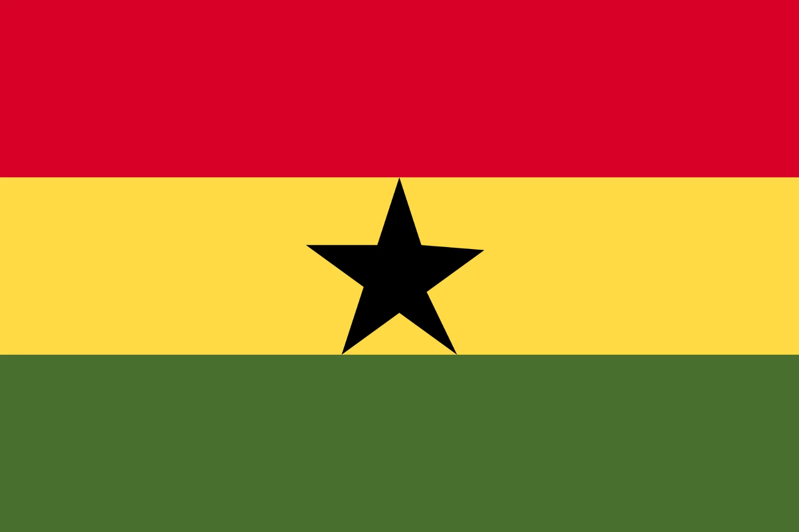 Ghana Flag with Black Star Free PNG