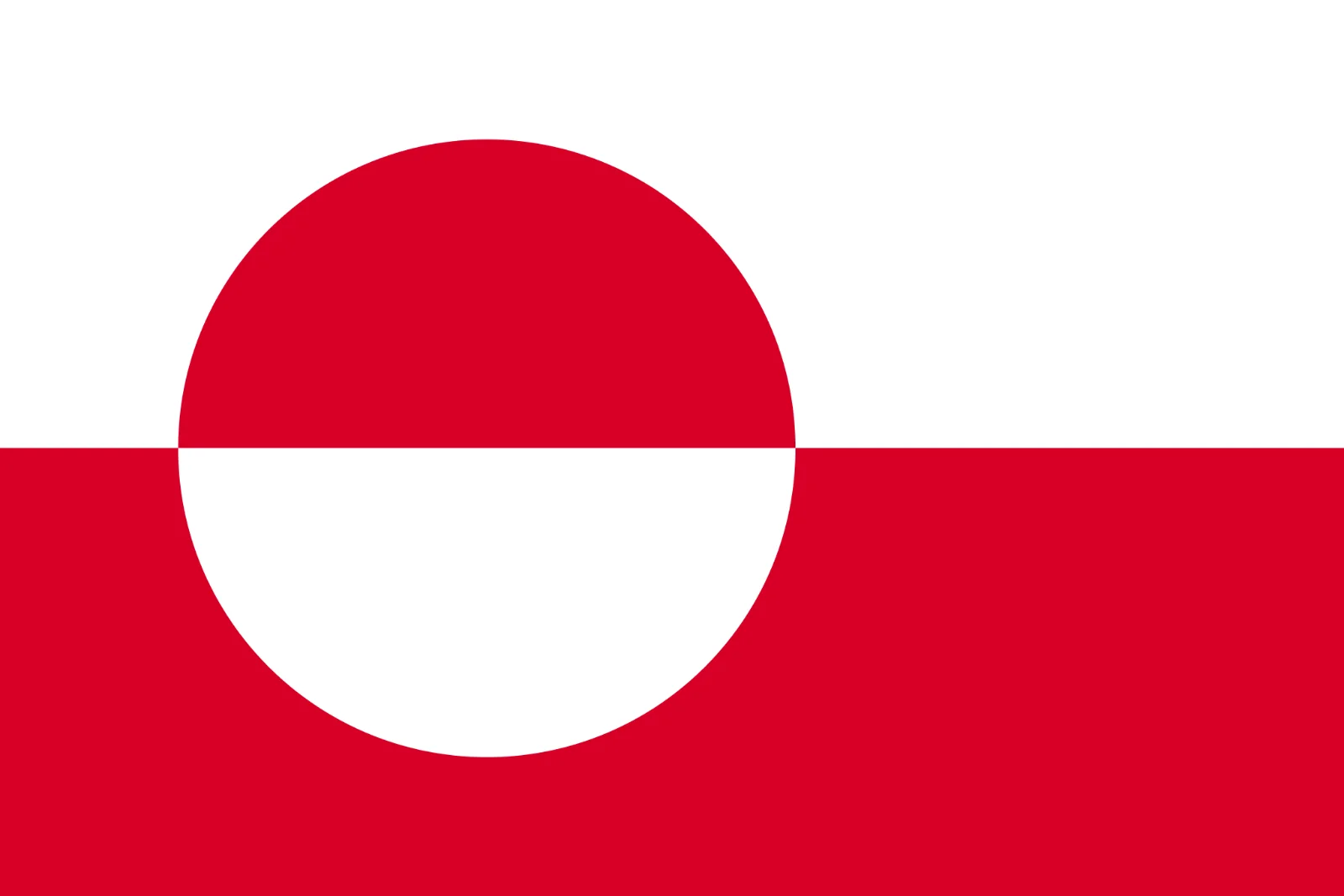 Greenland Flag with Offset Circle | Free PNG