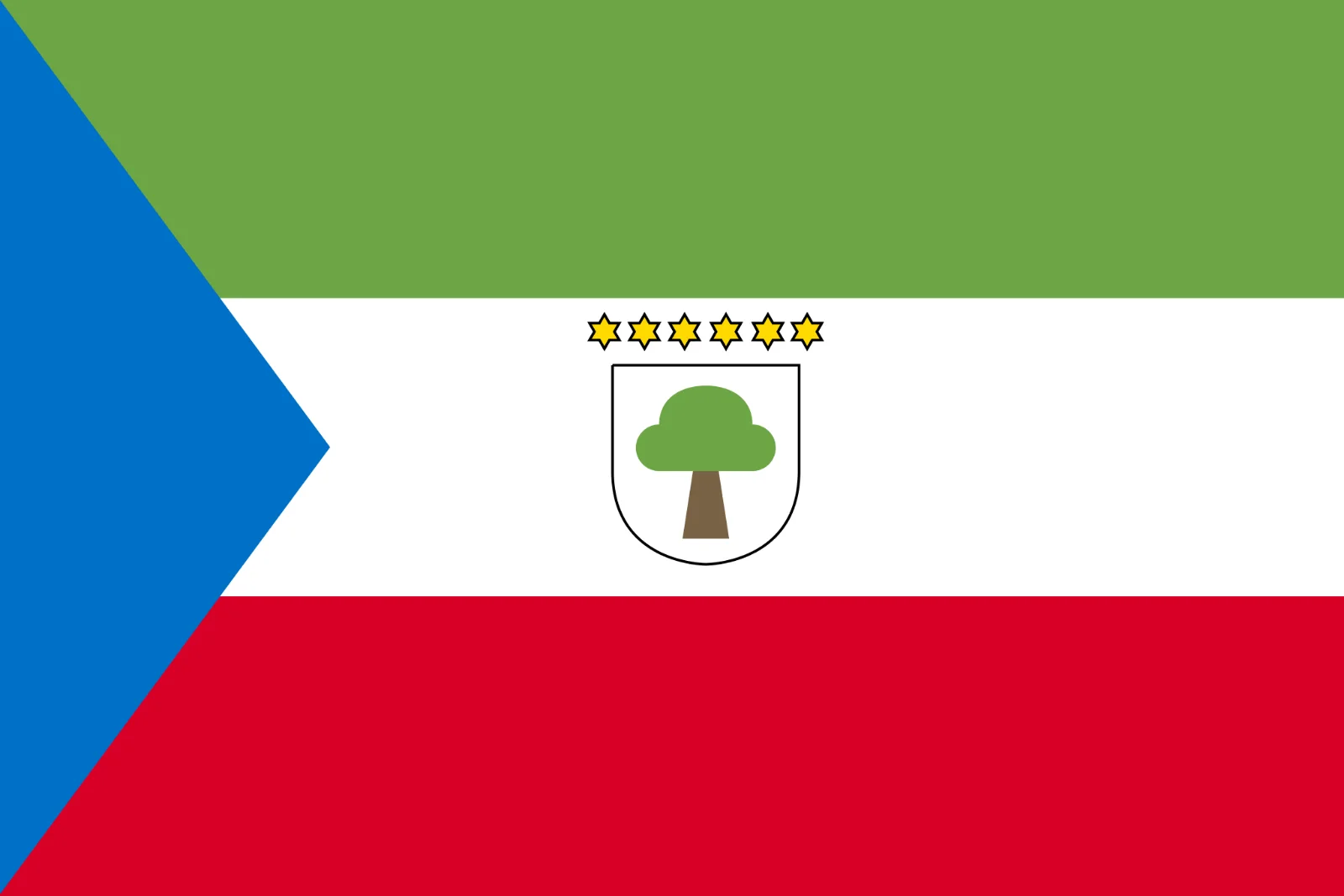 Equatorial Guinea Flag with Coat of Arms Free PNG