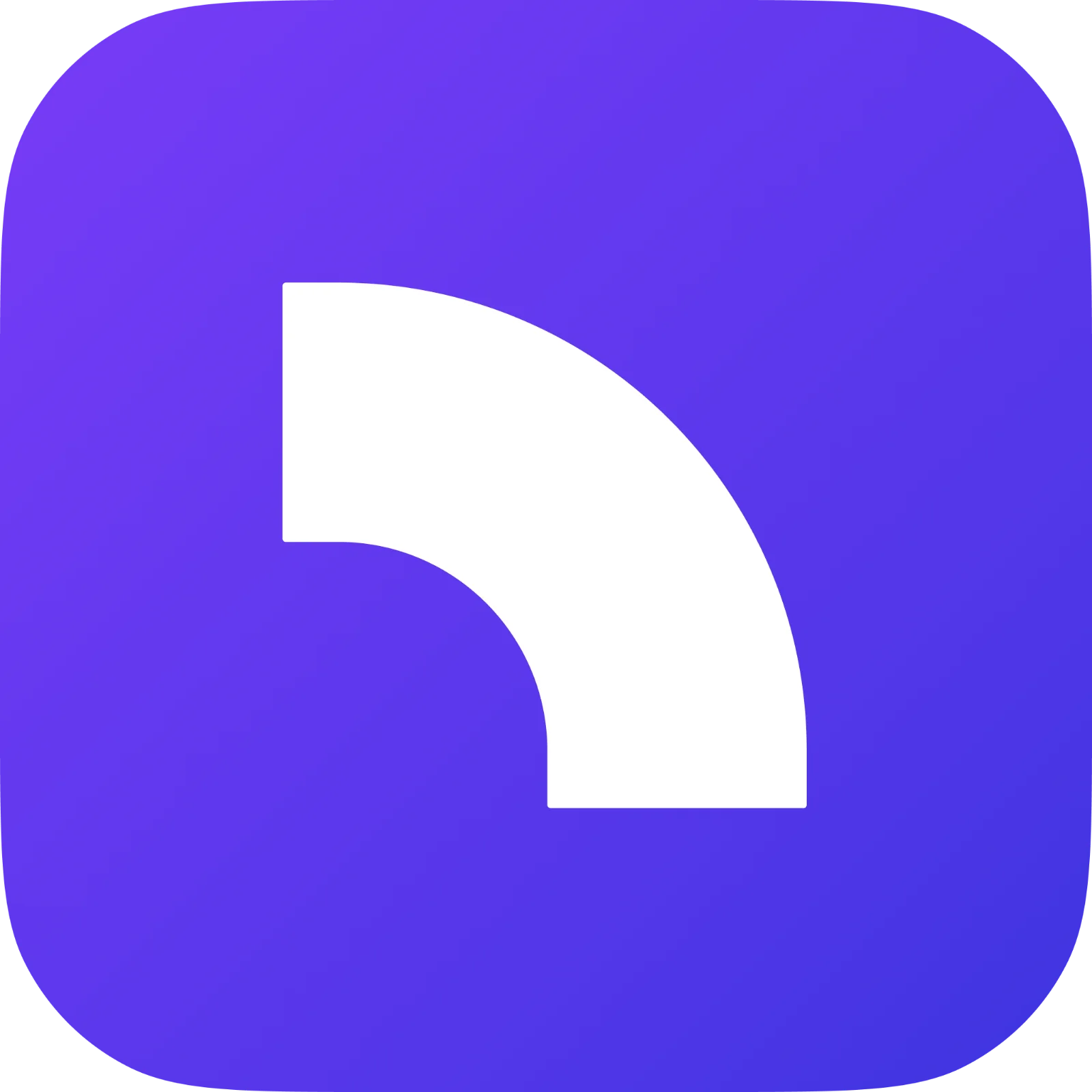 Free PNG of a White Curved Band on a Purple Gradient Icon