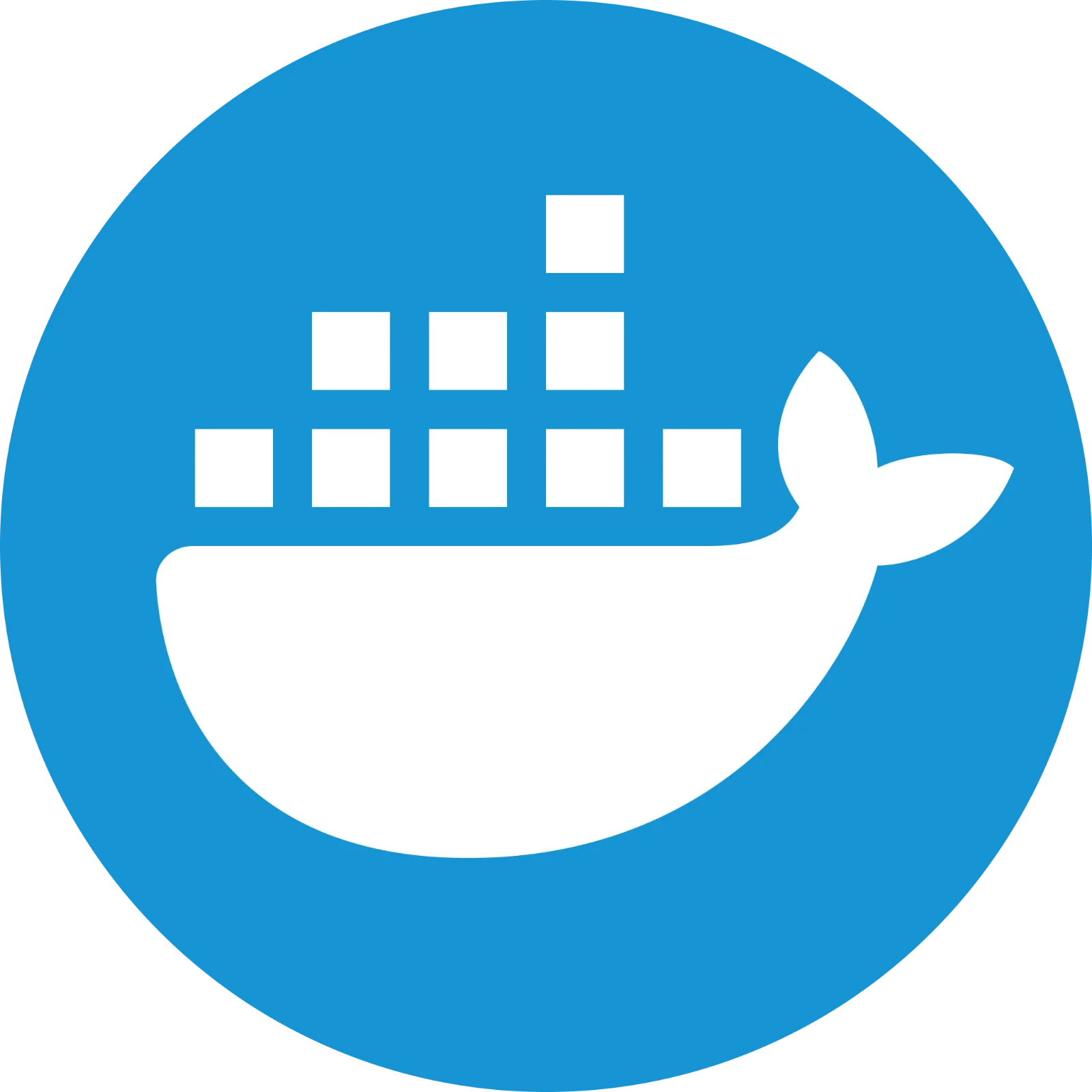 Docker Whale and Containers Icon Free PNG