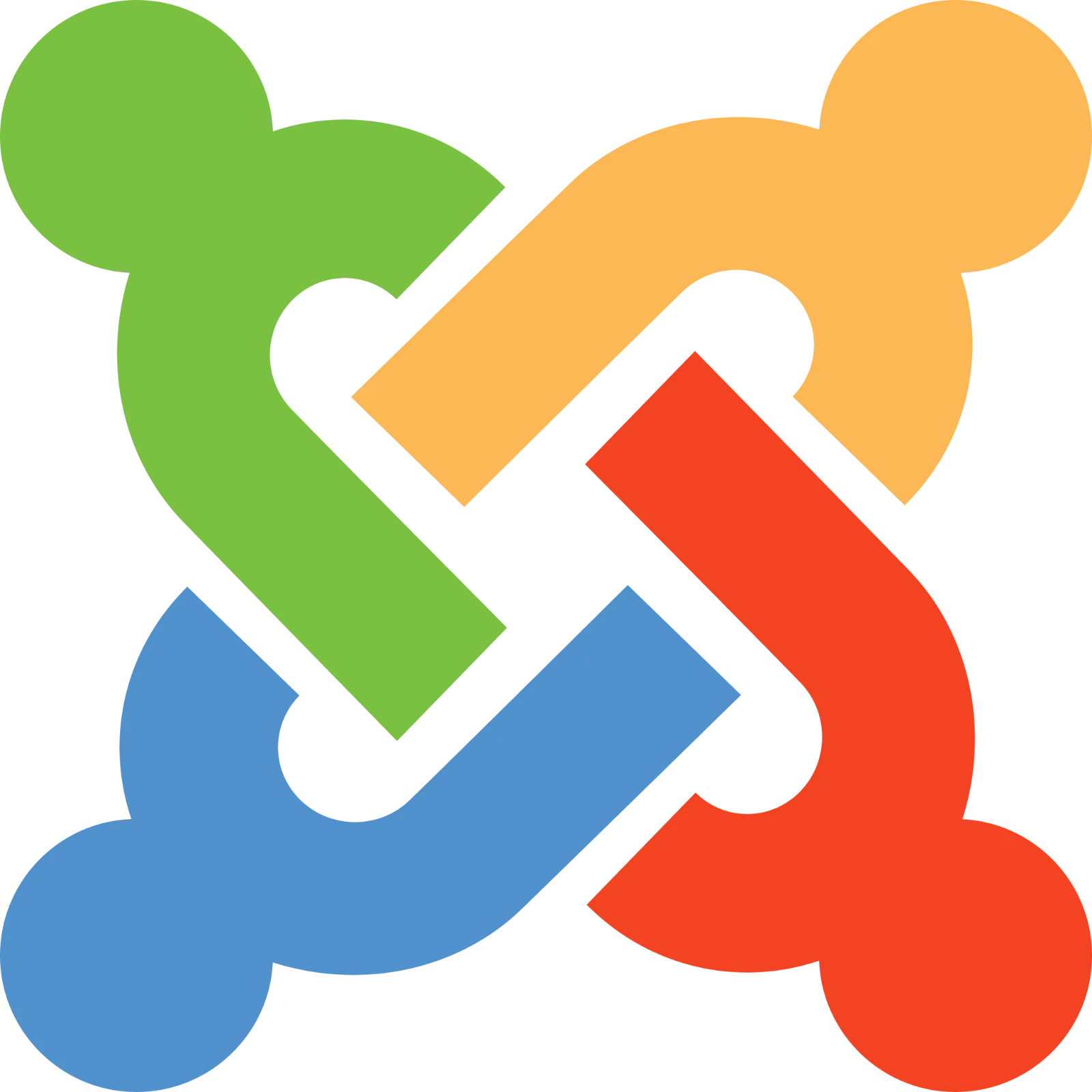 Interlocking Four-Color Abstract Emblem Free PNG
