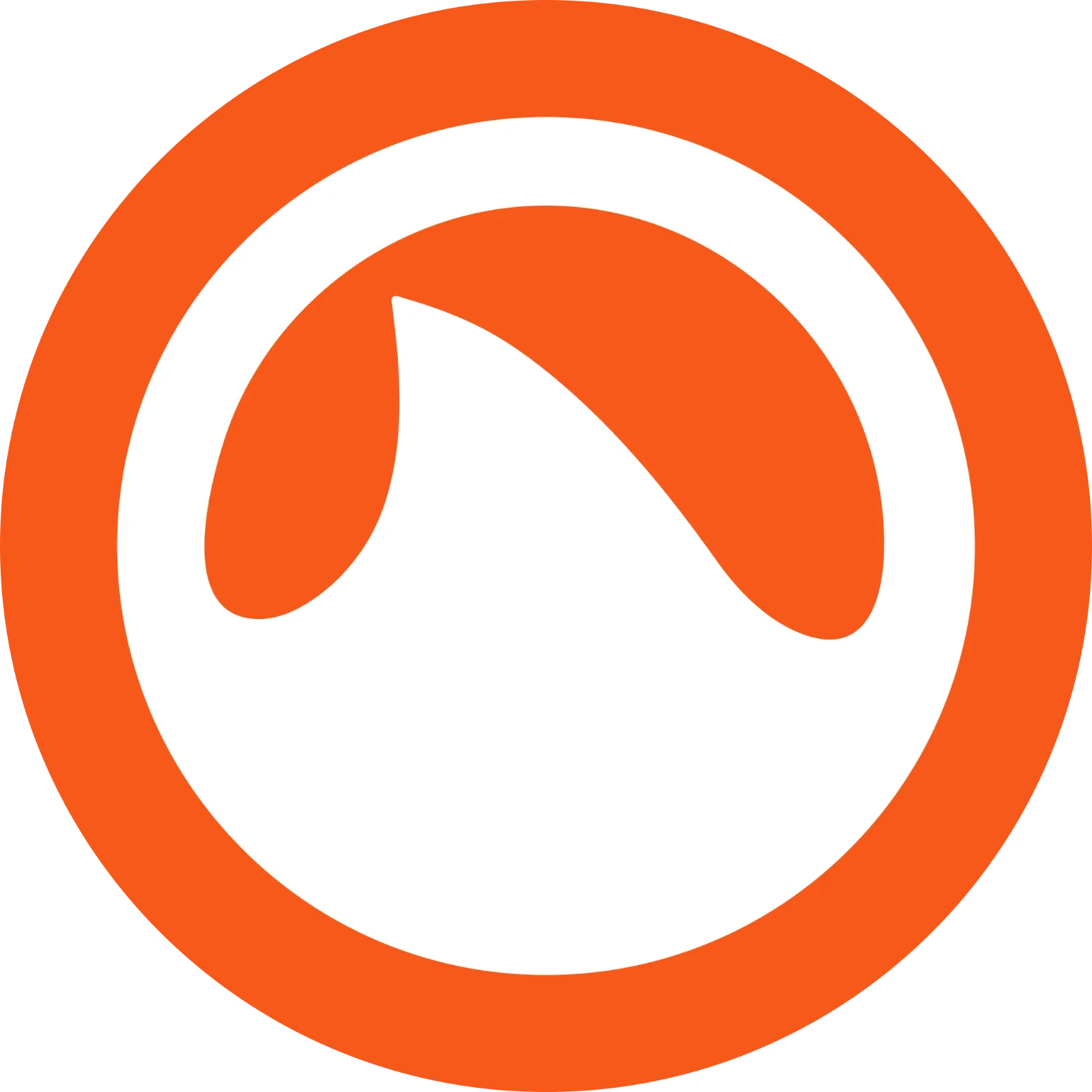 Orange and White Abstract Circular Emblem Free PNG