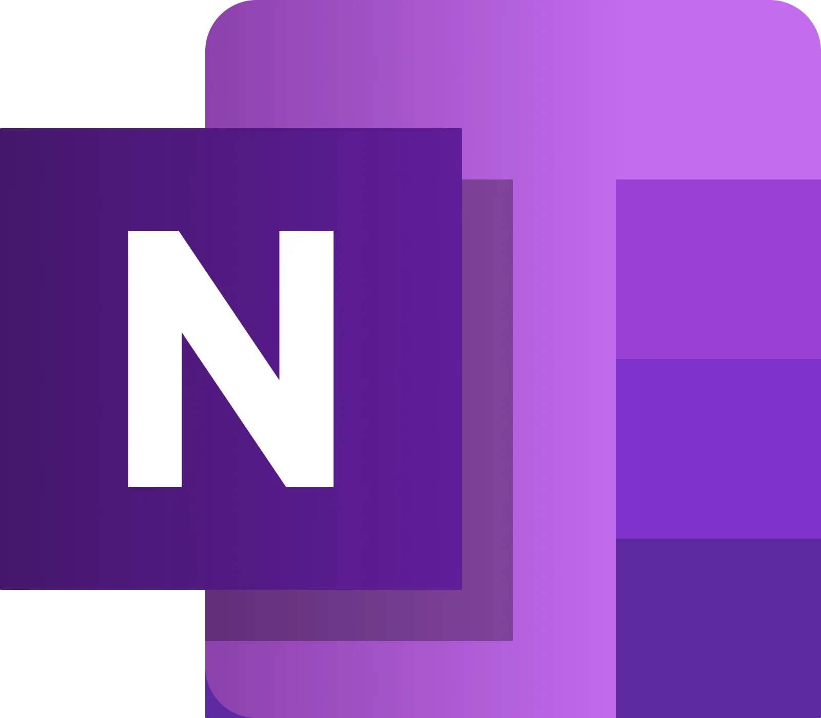 White Letter N on Layered Purple Background Free PNG