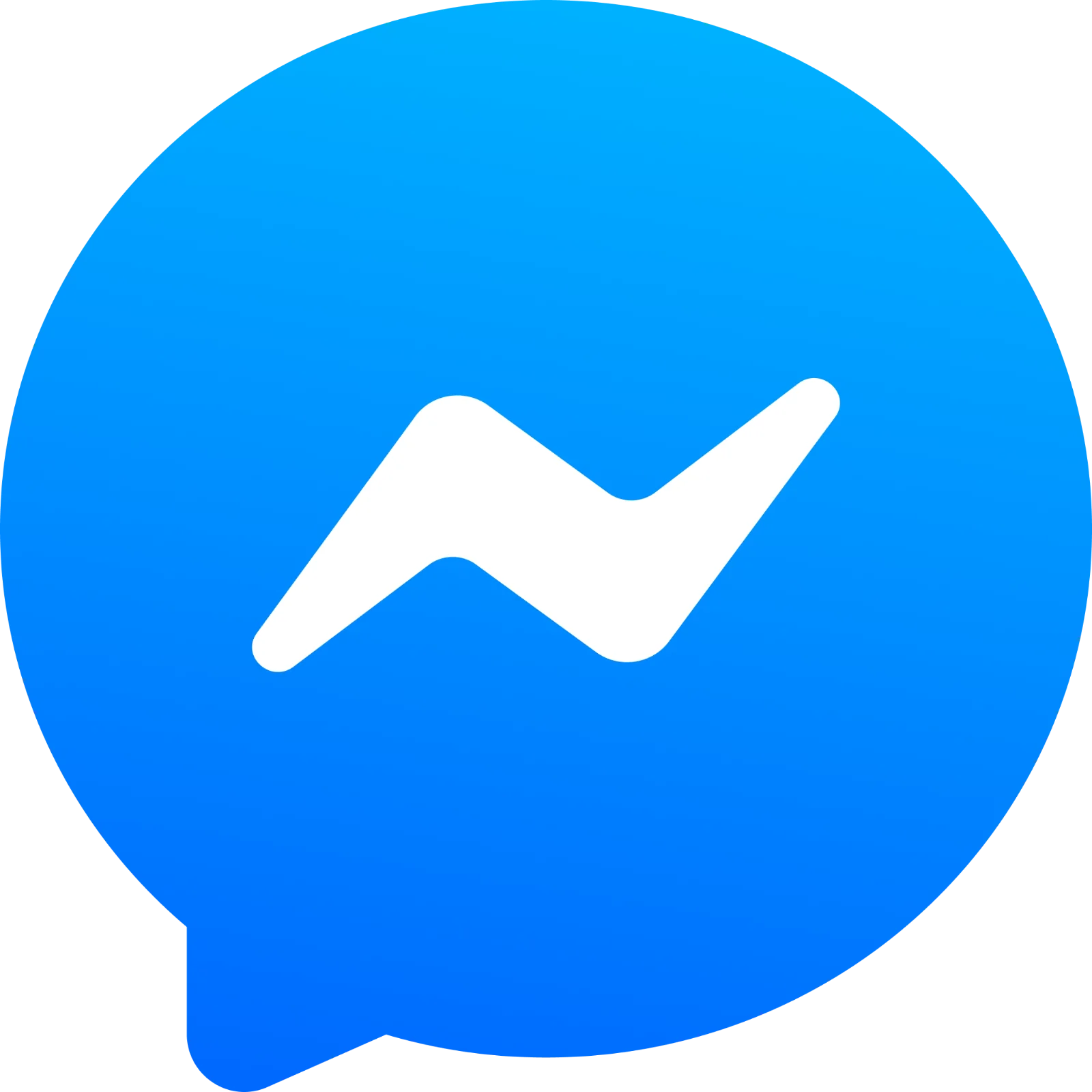 Blue Messenger Chat Bubble Icon Free PNG