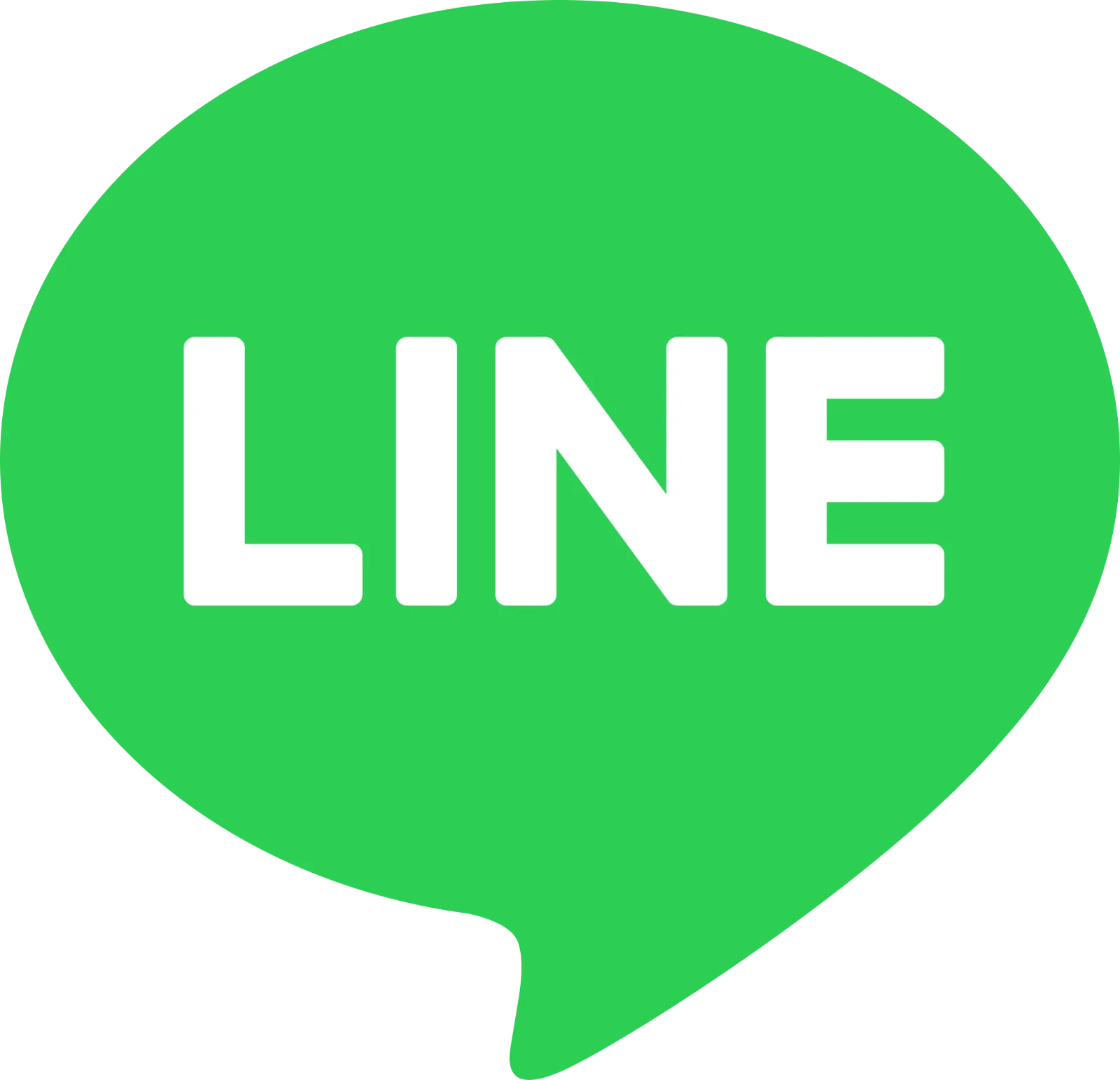 Green LINE Chat Bubble Logo Free PNG