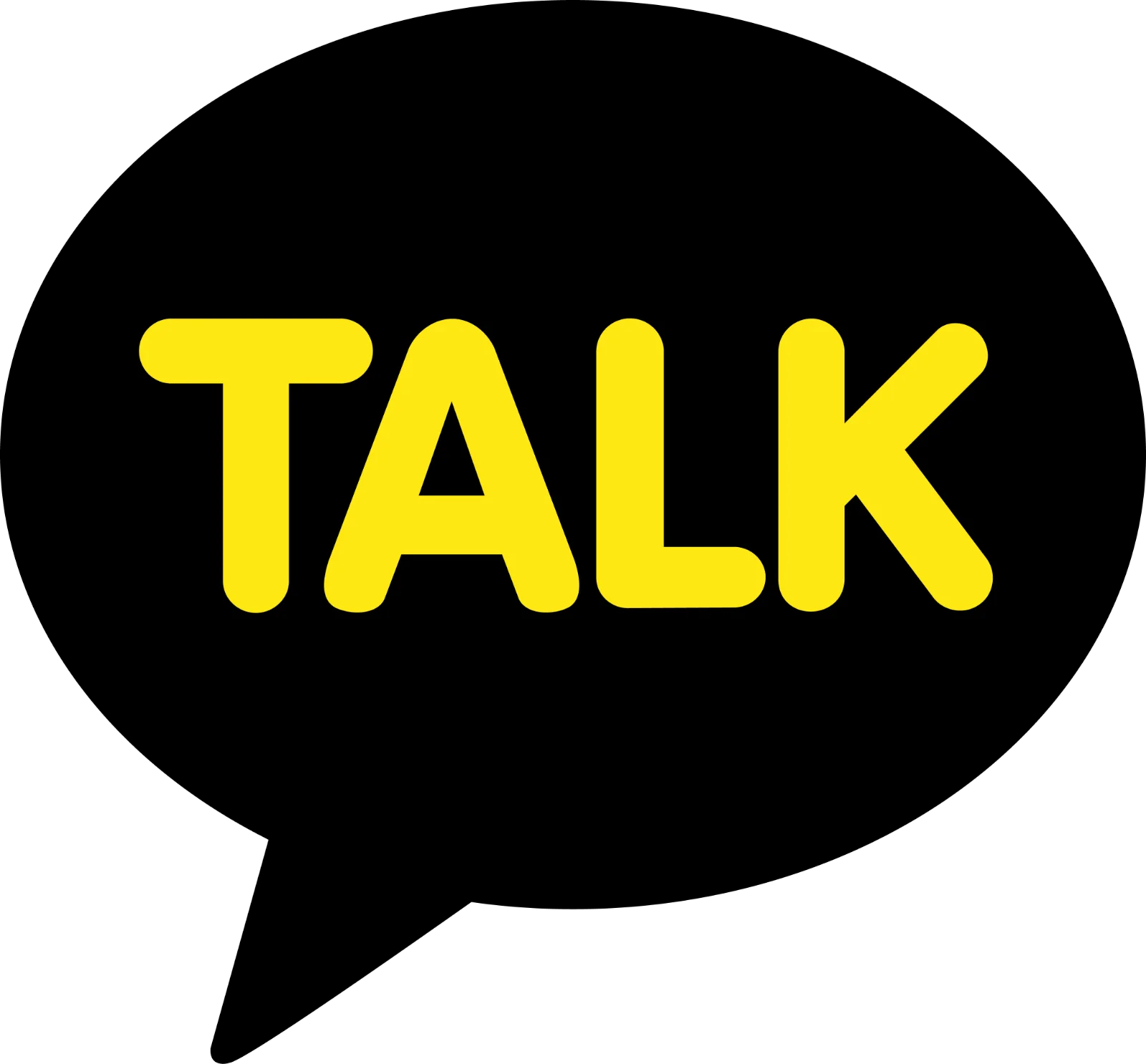 Bold Yellow TALK Lettering on Black Background – Free PNG