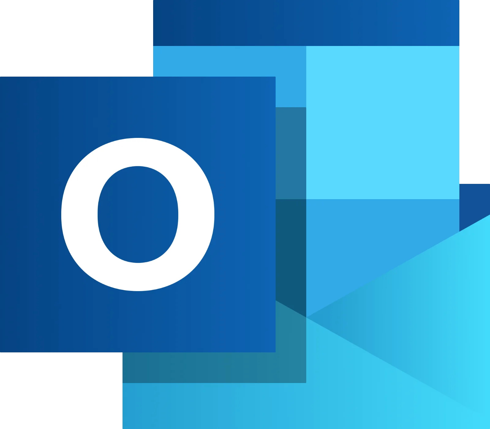 White Letter O on Blue Geometric Background Free PNG