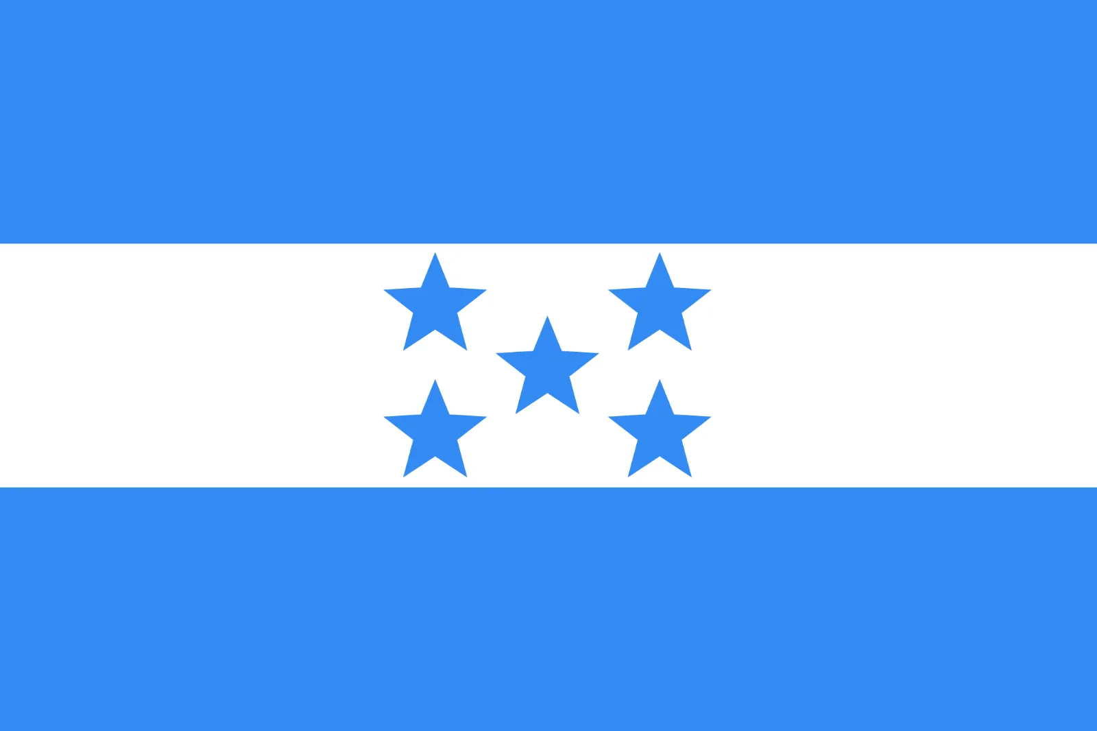Honduras Flag with Five Blue Stars | Free PNG