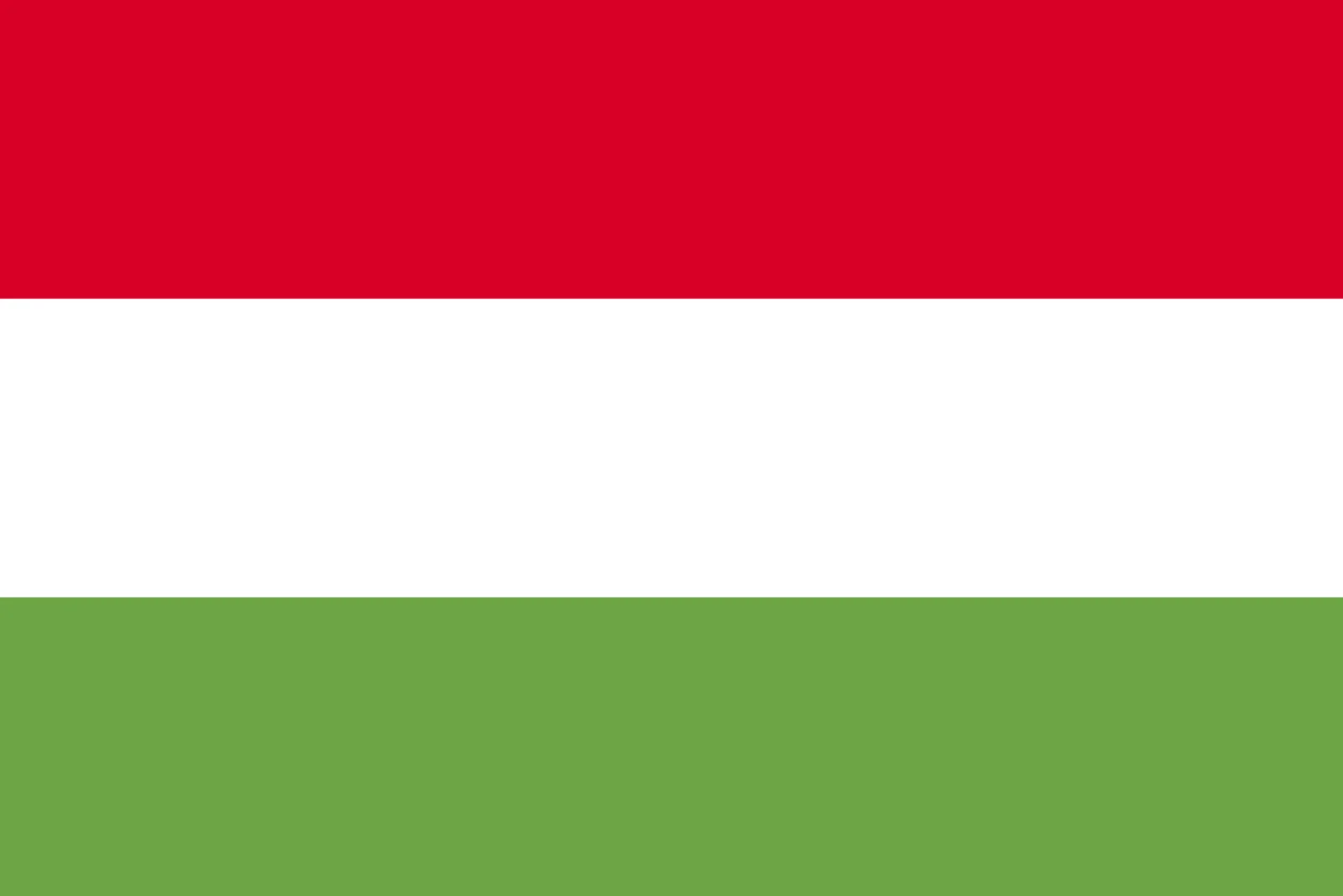 Hungarian Flag with Red, White, and Green Stripes Free PNG