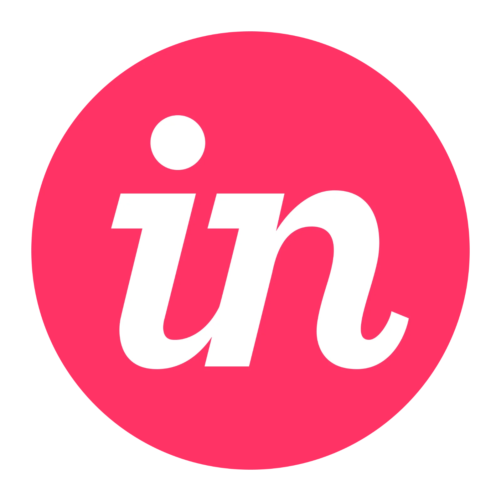 InVision Logo in a Pink Circle Free PNG