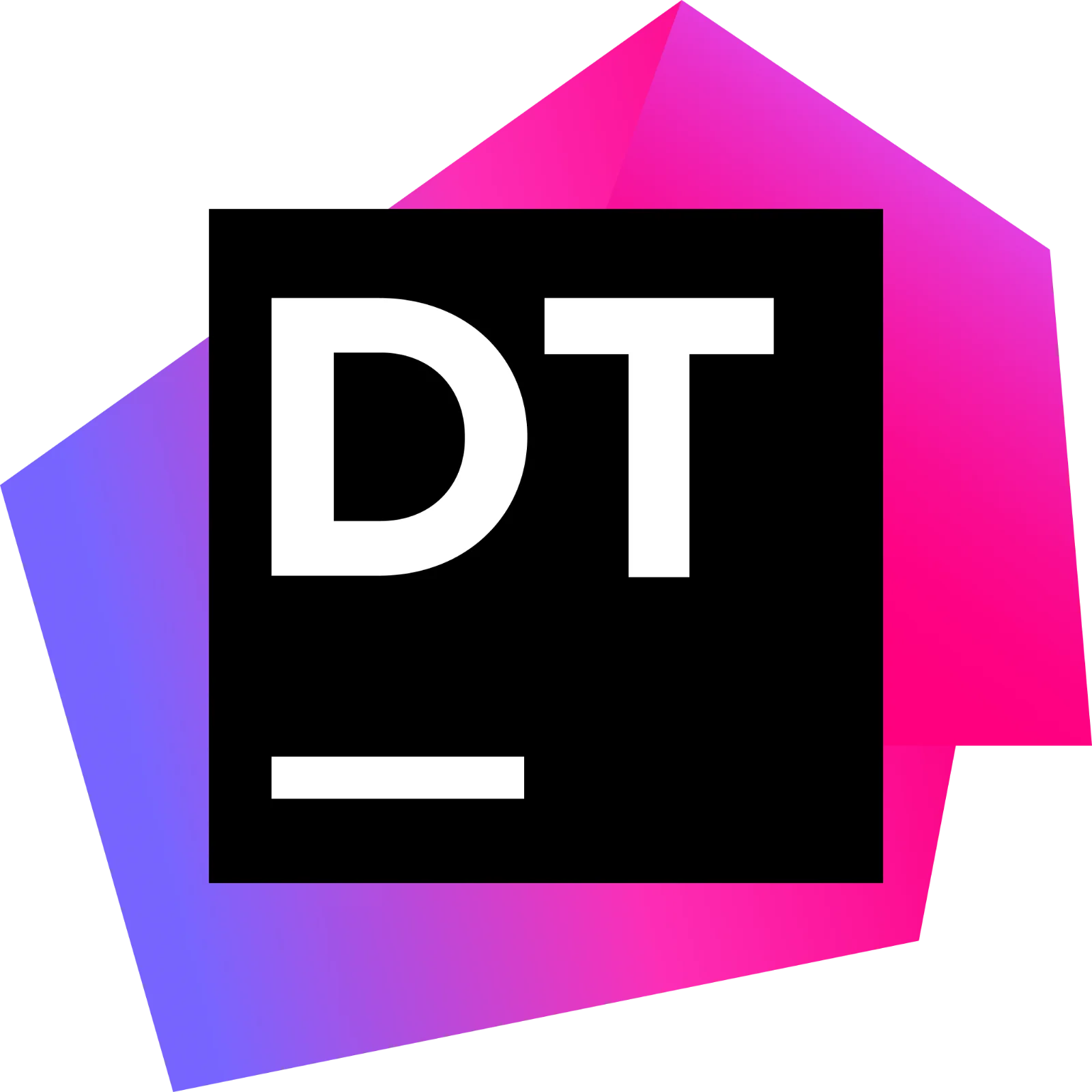 Free PNG DT Monogram with Pink and Purple Geometric Gradient