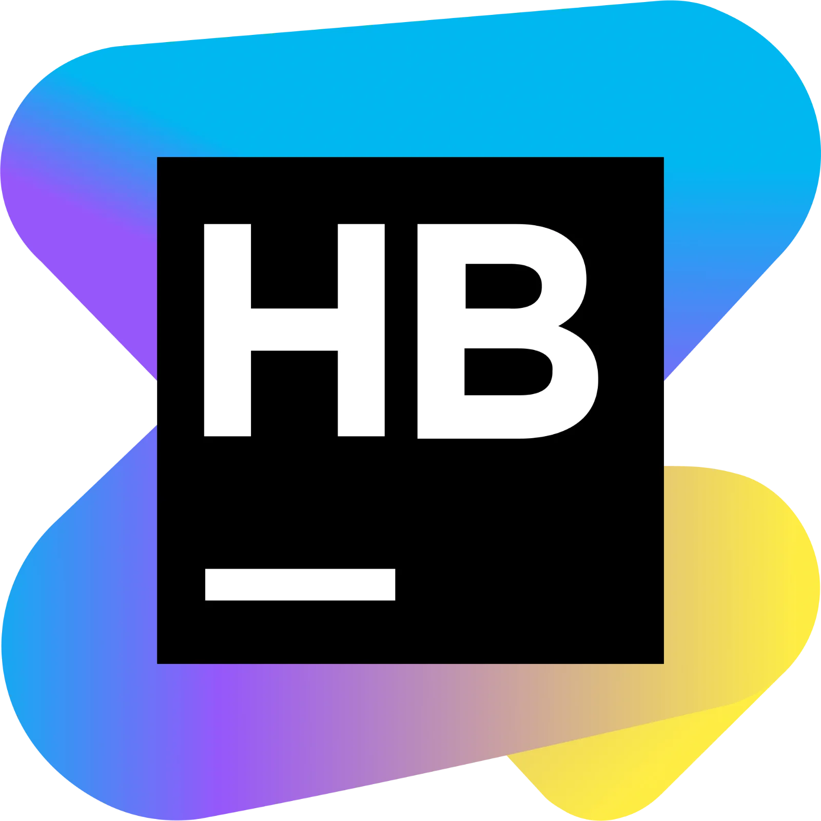 HB Monogram Logo with Colorful Gradient Shapes Free PNG