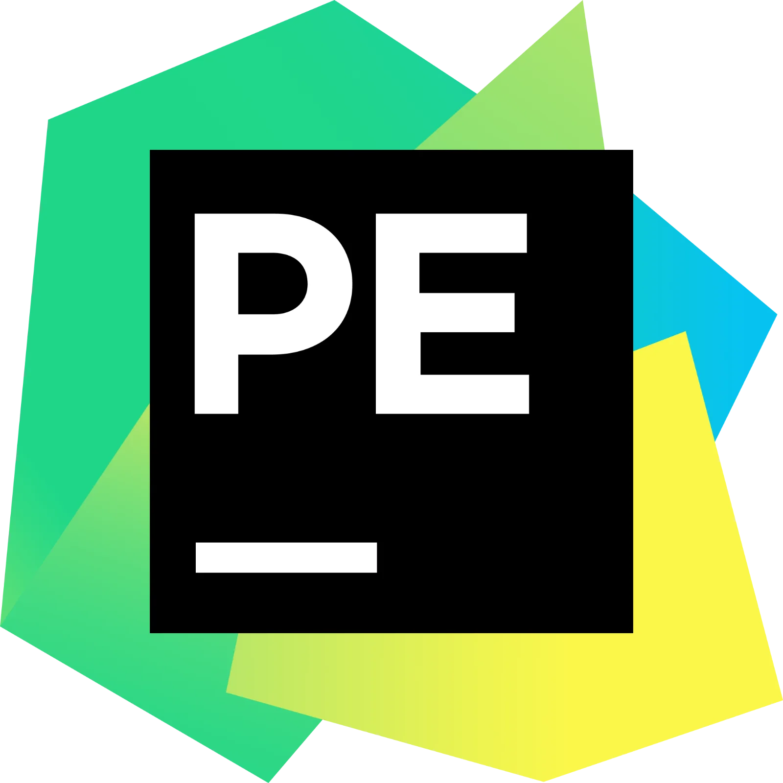 PyCharm Edu PE Logo with Colorful Geometric Shapes | Free PNG