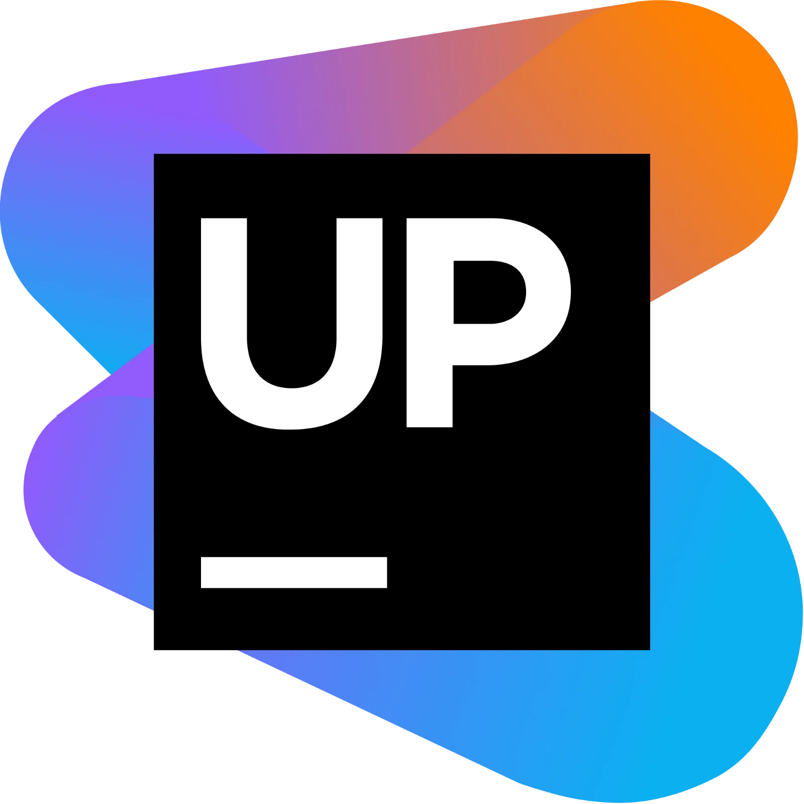 UP Lettermark on a Colorful Gradient Shape Free PNG