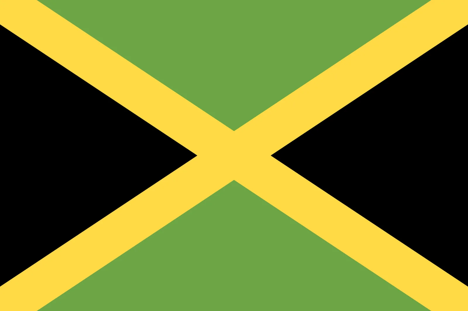 Jamaica Flag with Gold Cross – Free PNG