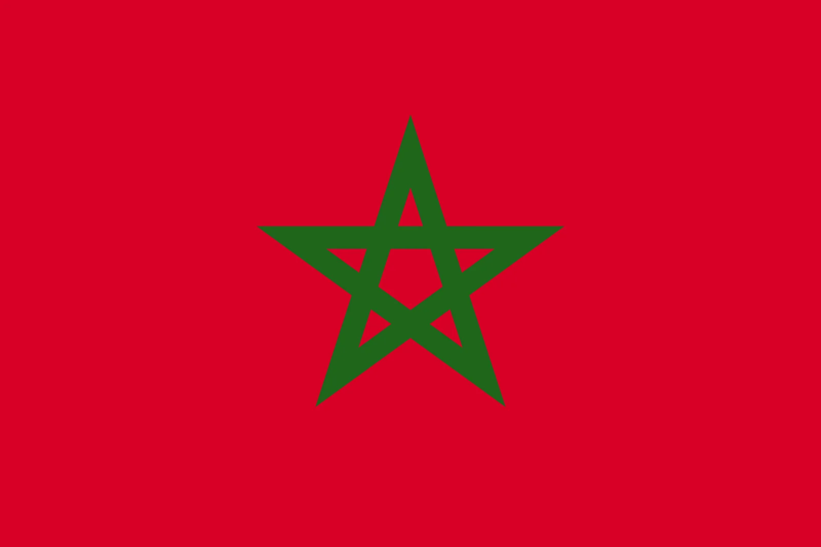 Morocco Flag with Green Star Free PNG