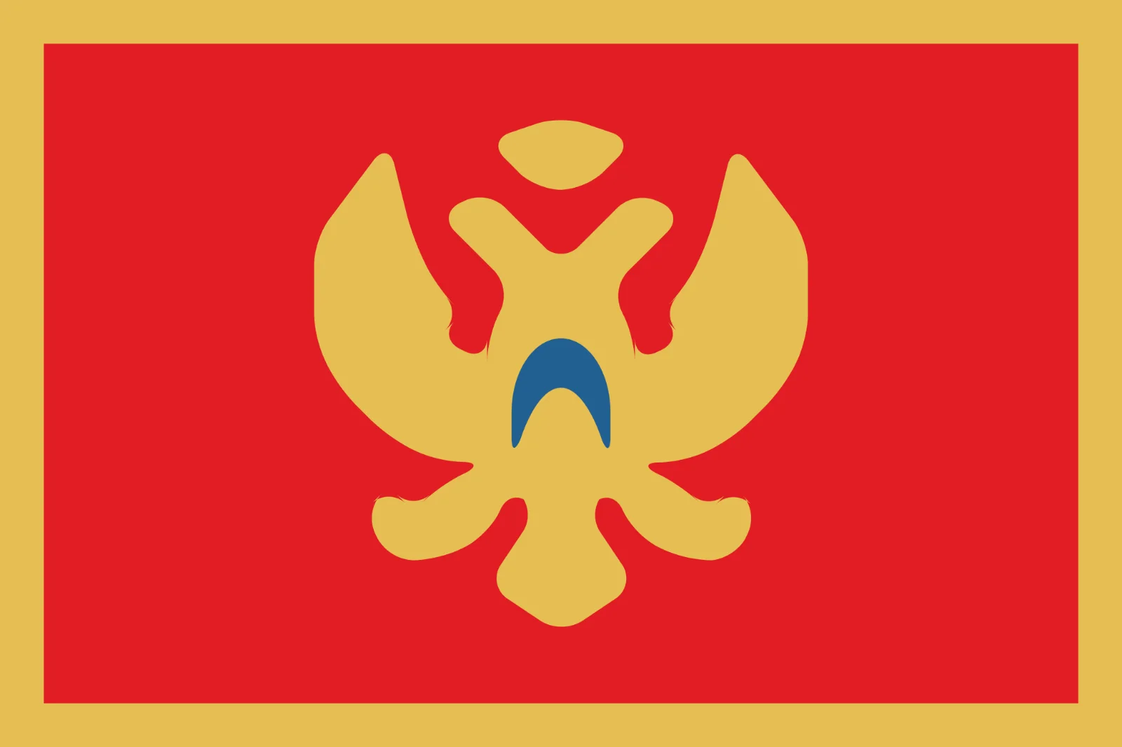 Gold Fleur-de-Lis Style Emblem on Red Background Free PNG