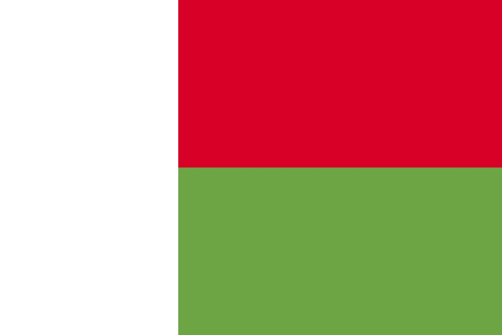 Madagascar Flag in White, Red, and Green | Free PNG