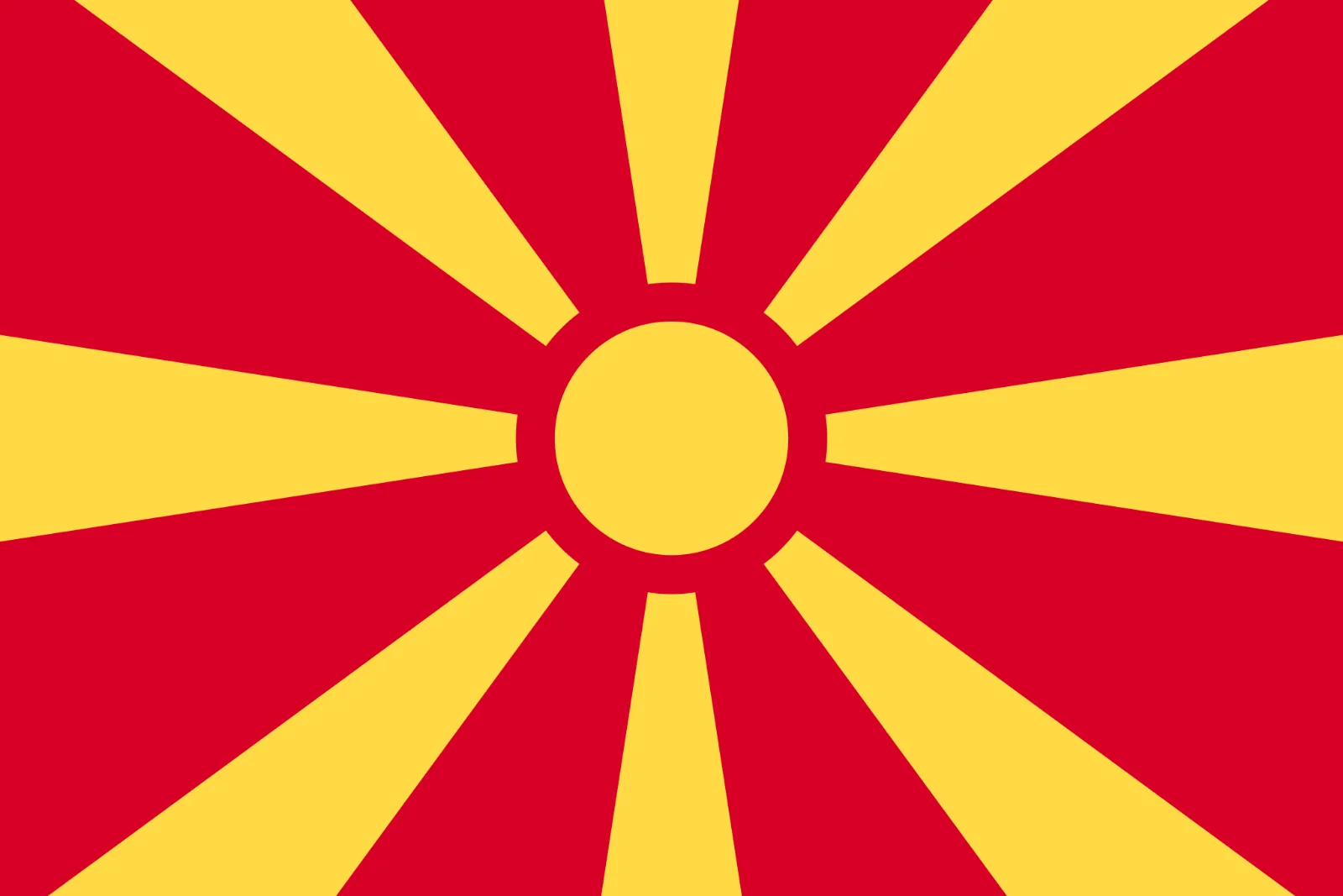 Red and Yellow Geometric Sunburst Free PNG