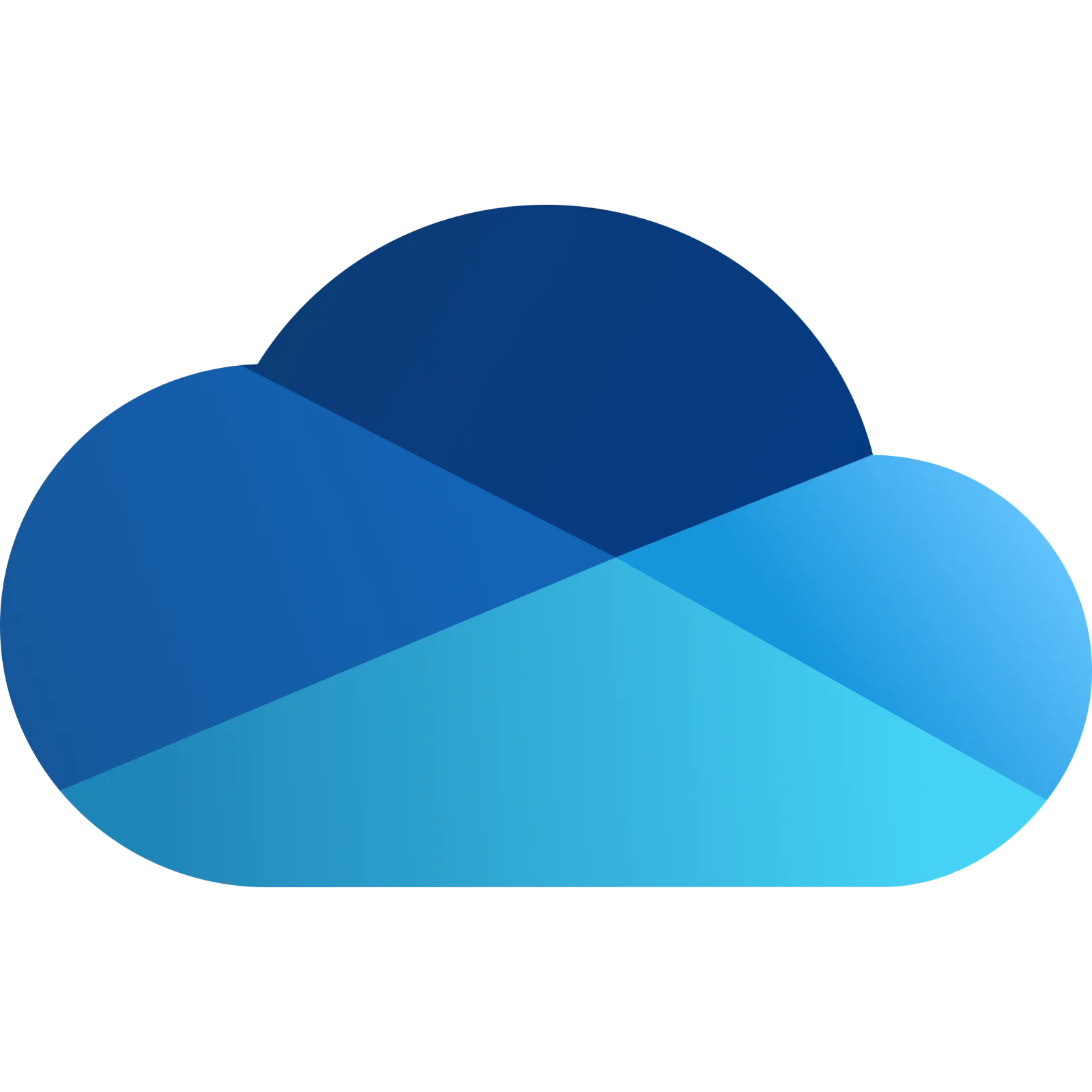 OneDrive Blue Cloud Logo Free PNG