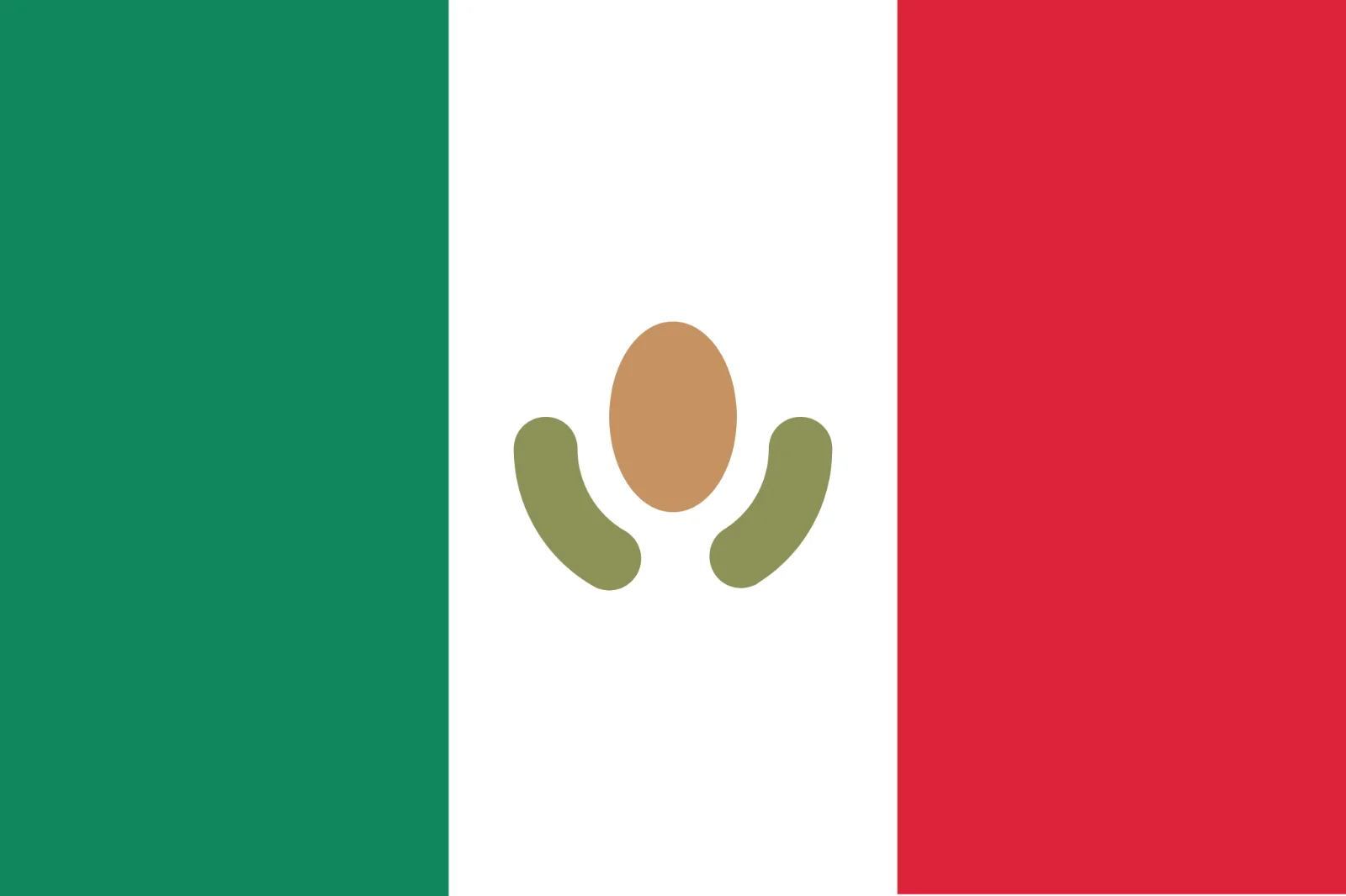 Italian Tricolor Flag with Abstract Emblem Free PNG
