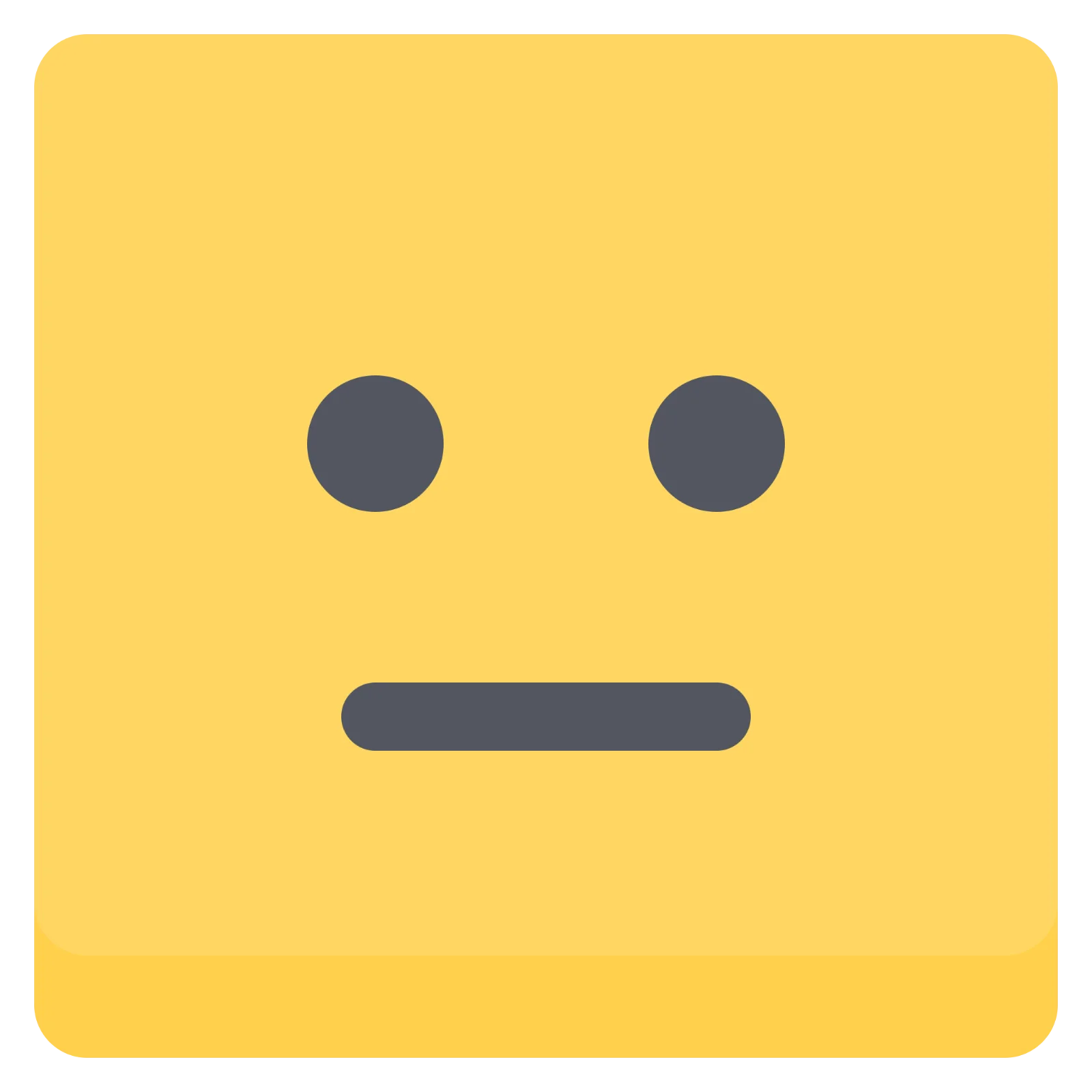 Neutral Yellow Face Emoji Free PNG