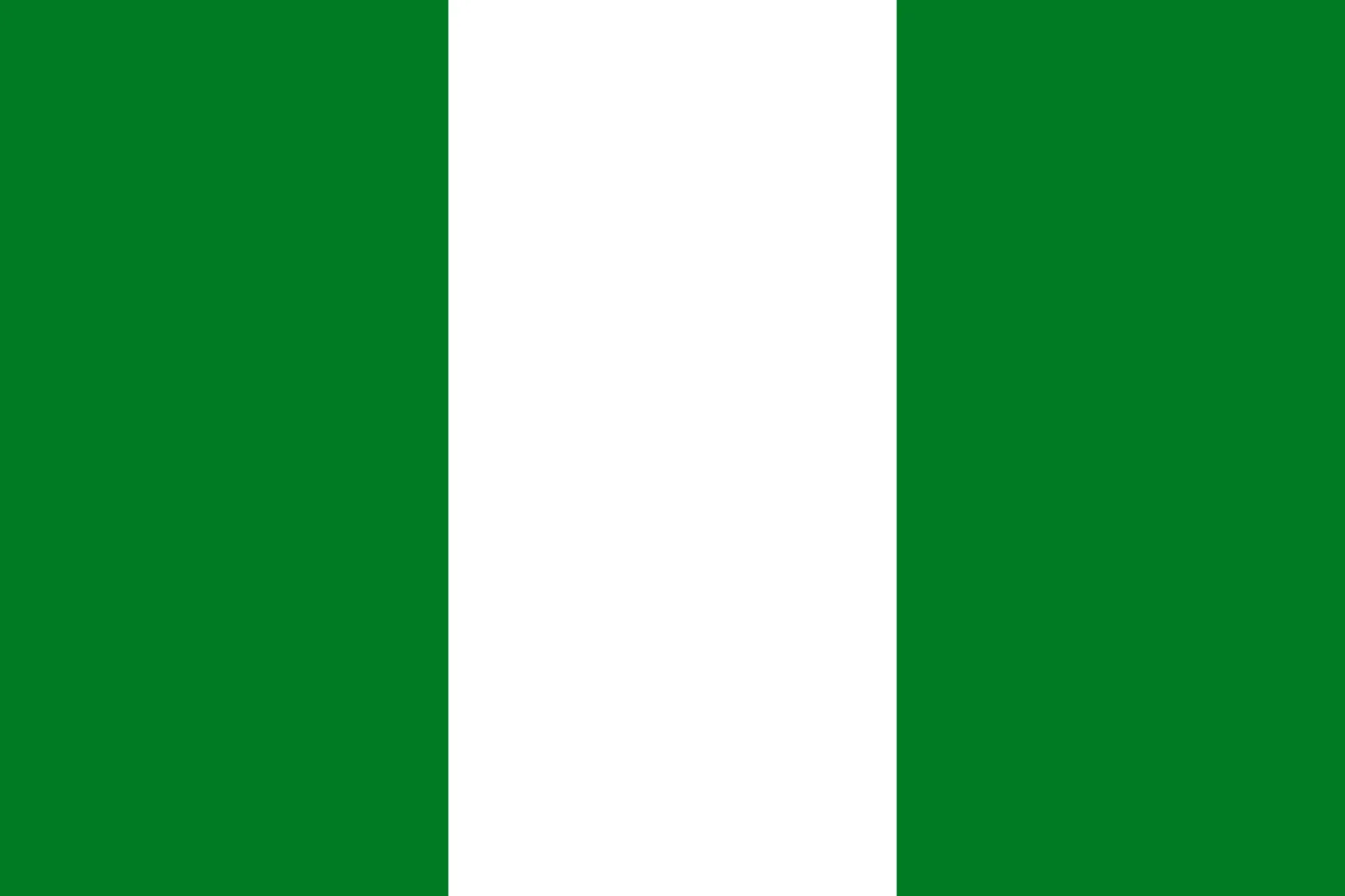 Nigeria Flag with Green and White Vertical Stripes Free PNG