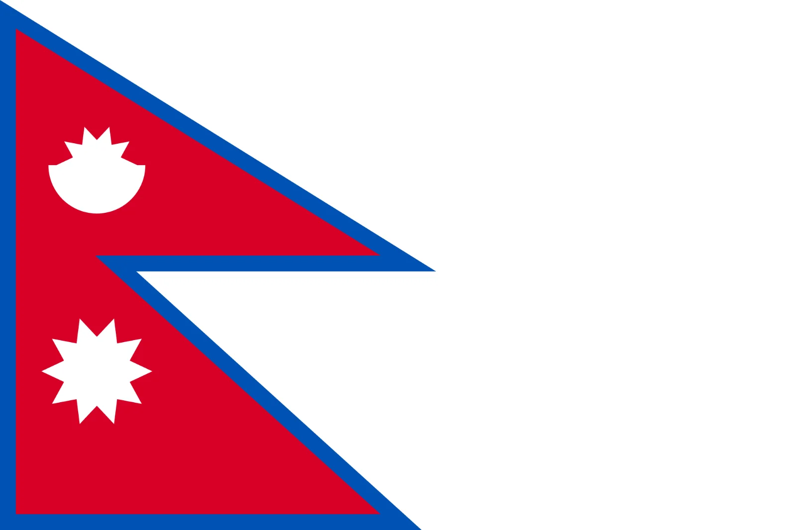 Nepal National Flag with Crescent and Sun – Free PNG