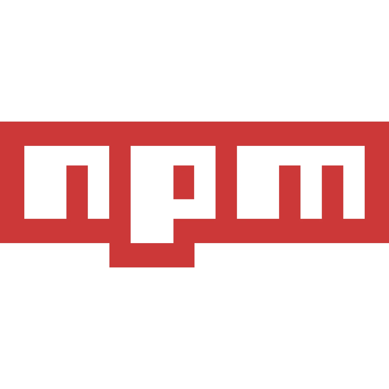 npm Logo on Red Banner Free PNG
